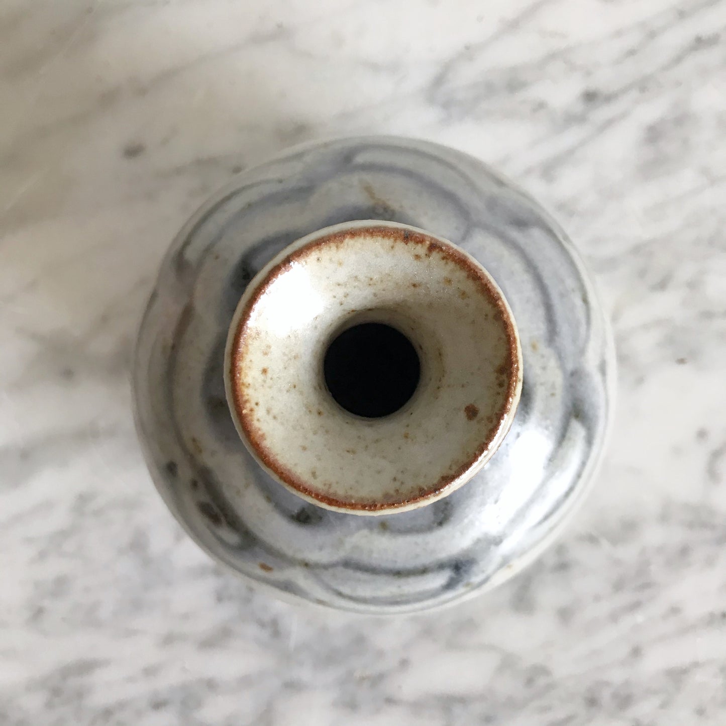 Vintage Blue Wave Pottery Vase