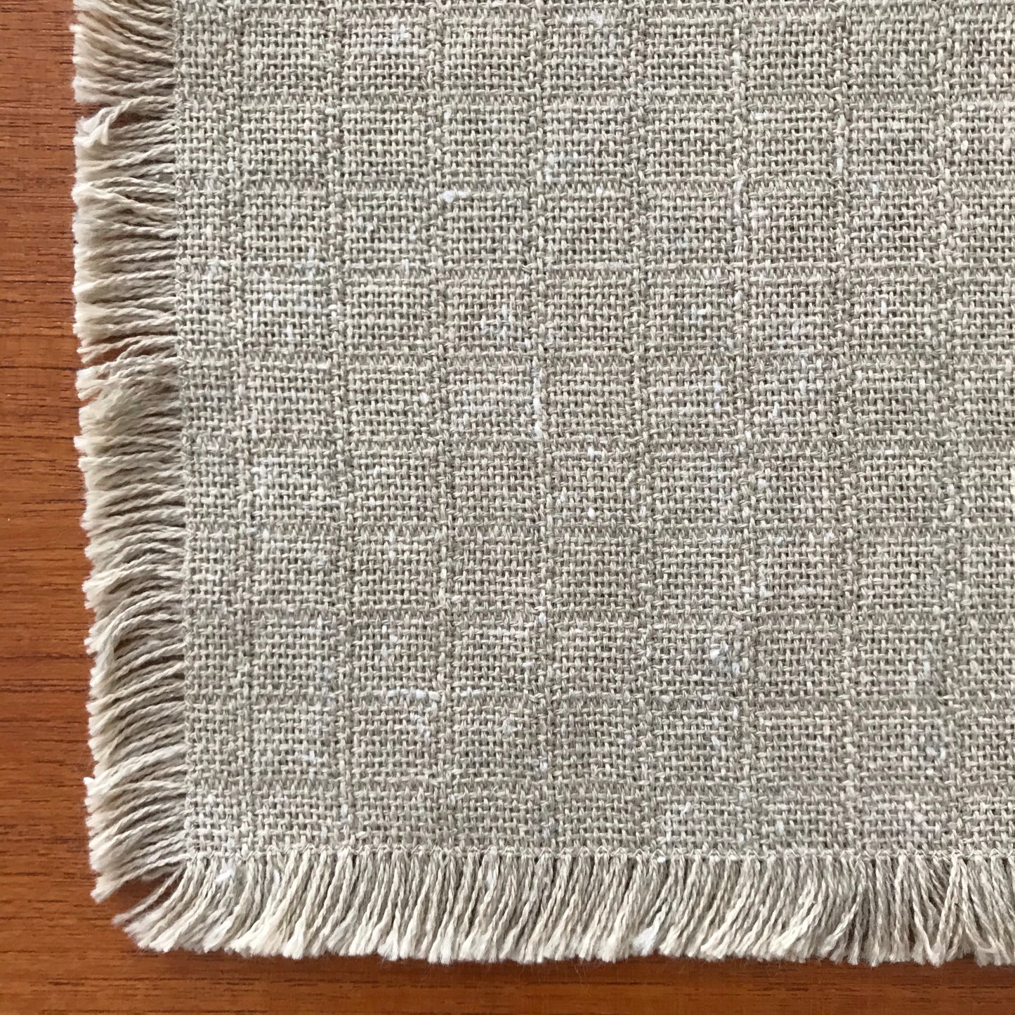Set of 4 Natural Woven Placemats, Mushroom