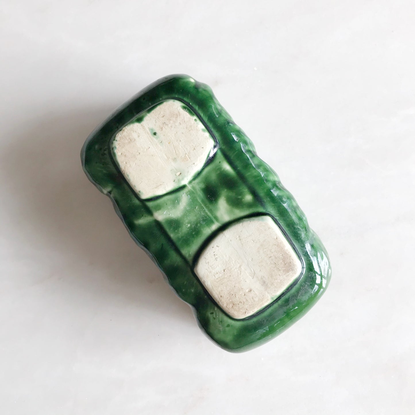 Vintage Leafy Green Ceramic Planter