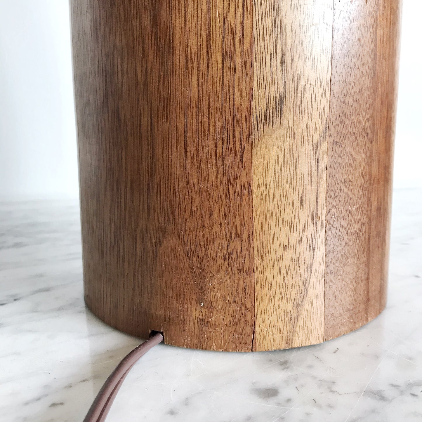 XL Vintage Mid-Century Turned Wood Lamp