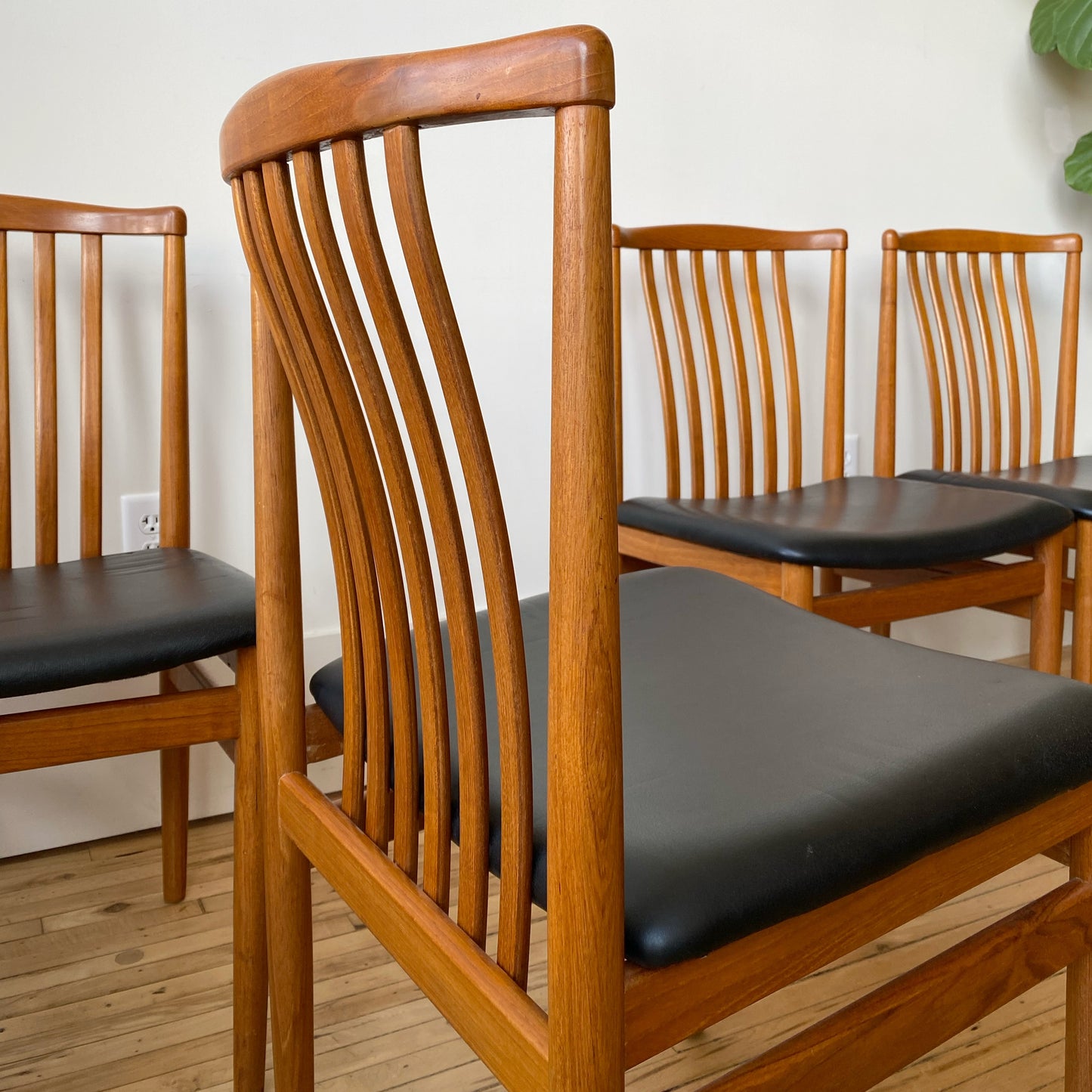 S/6 Vintage Danish Teak Dining Chairs