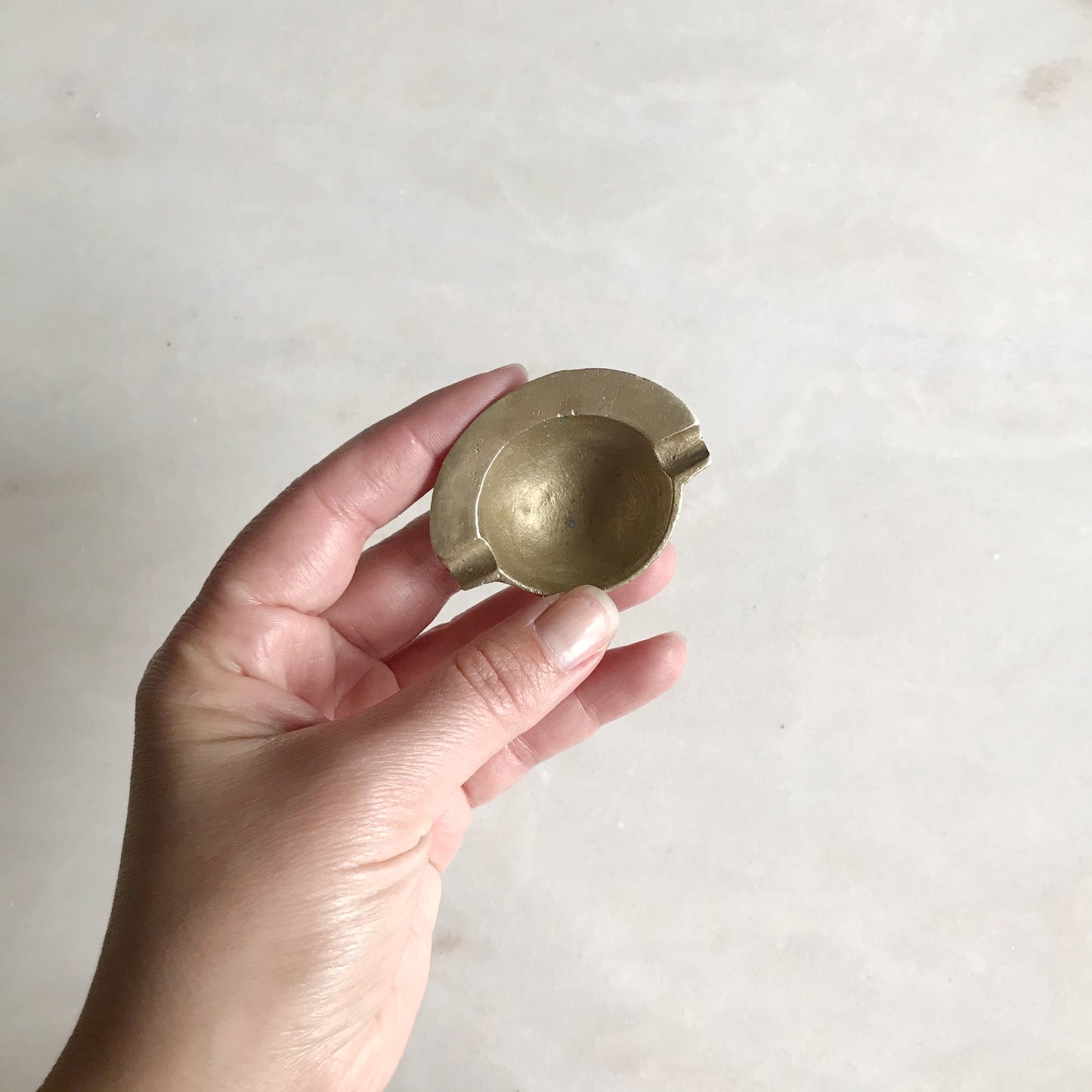 Small Vintage Brass Clam Ashtray