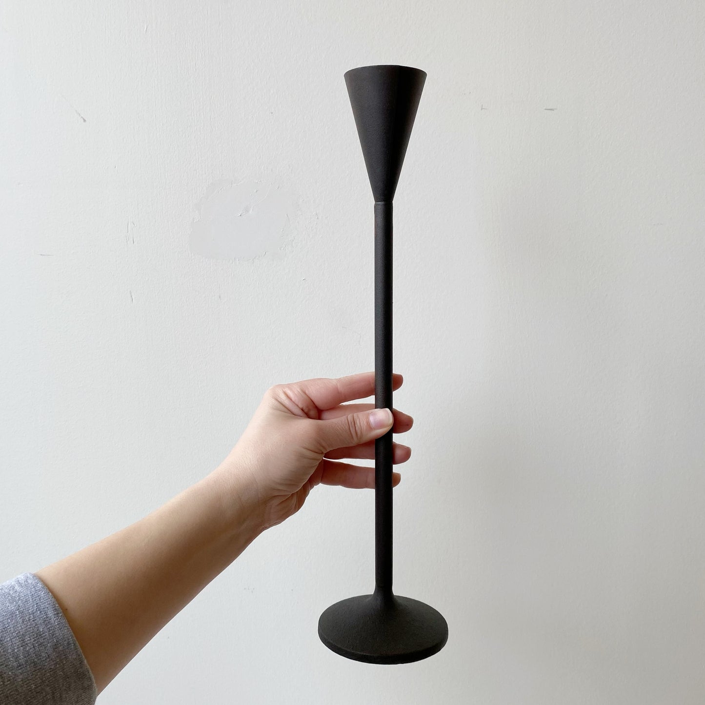 Found Iron Candle Holder, 15”