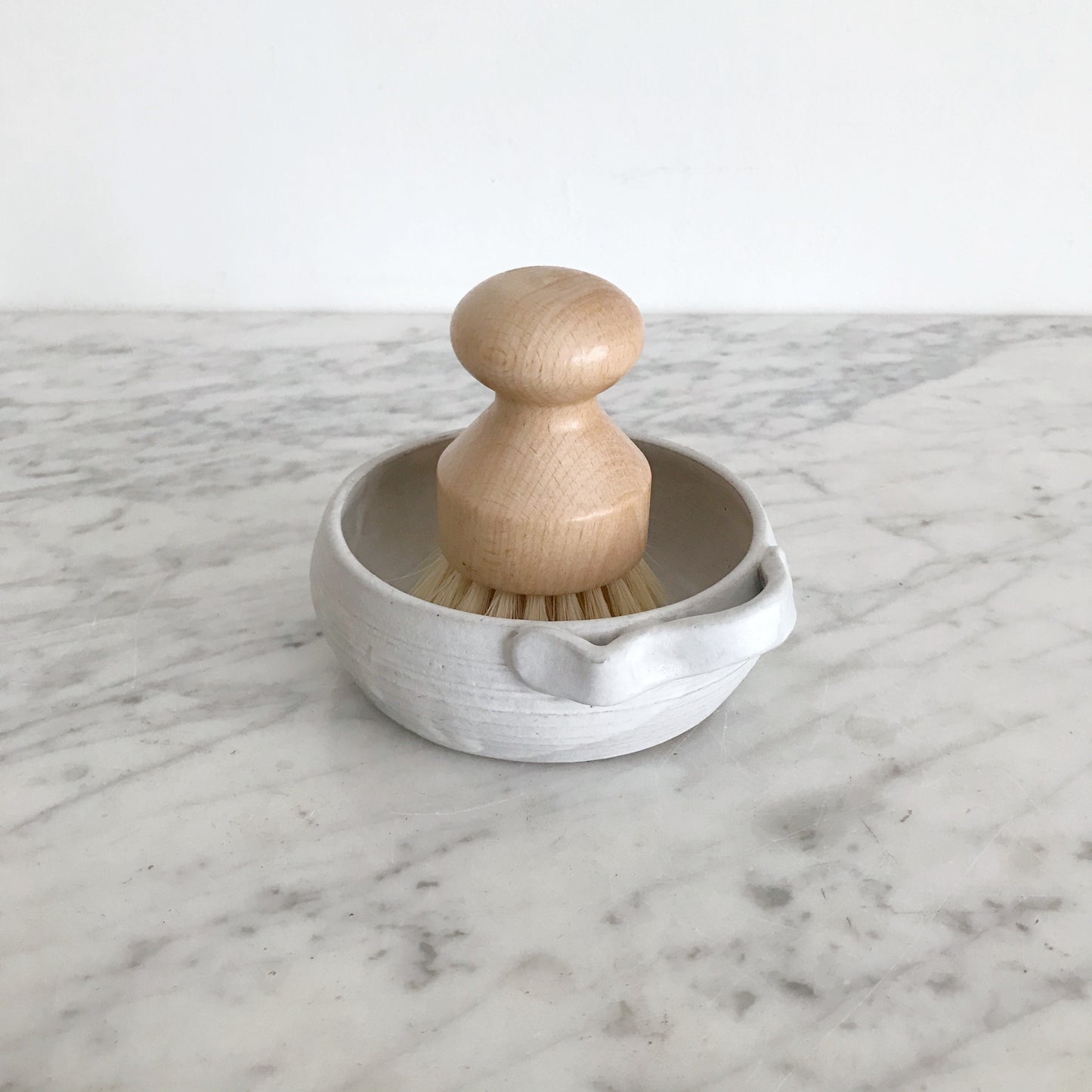 Handcrafted Soft Gray Pottery Dish