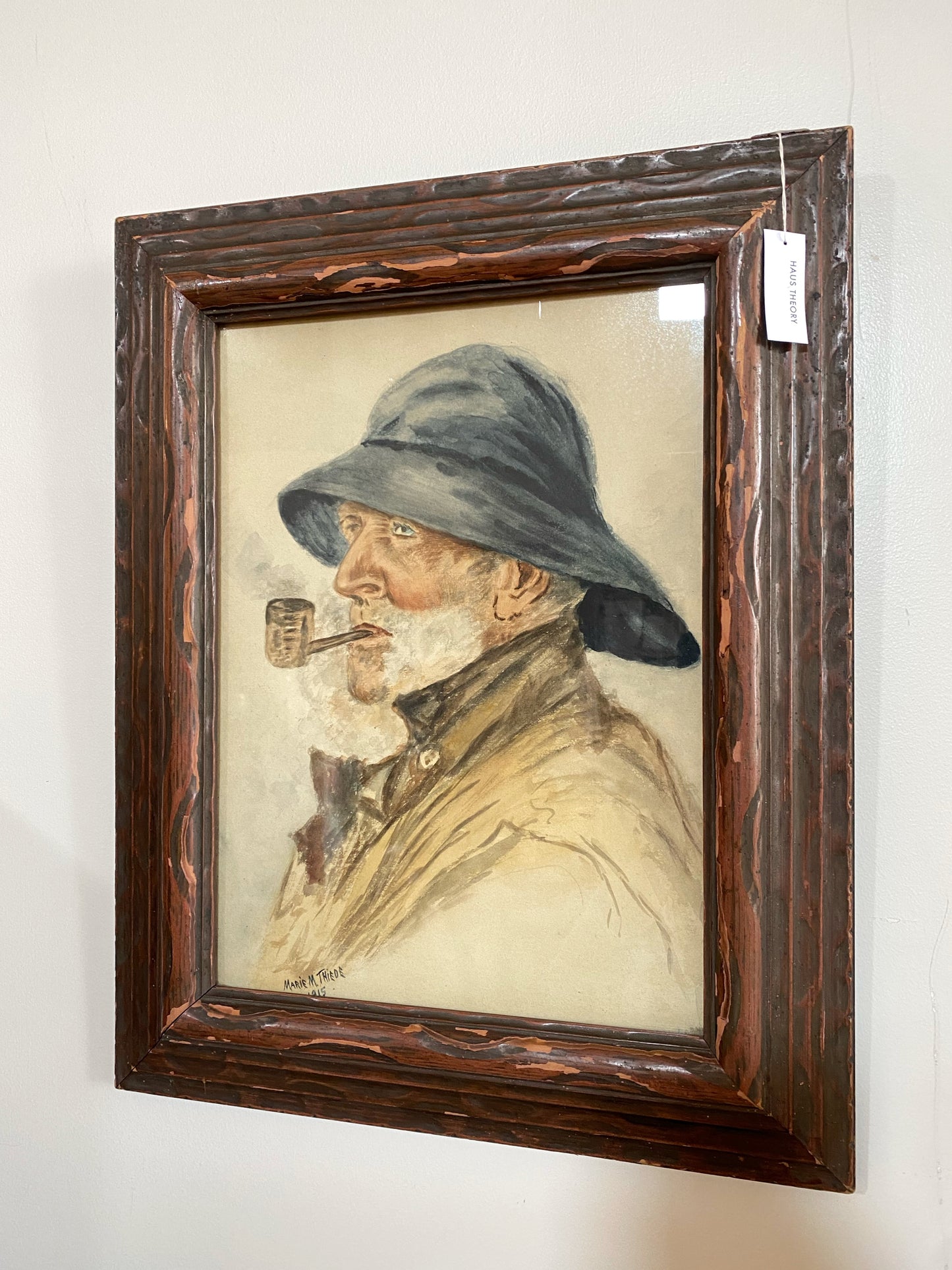 Antique Original Portrait Painting, Circa 1915