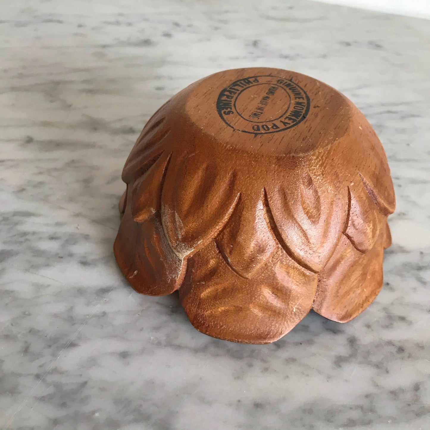 Vintage Carved Wood Bowl