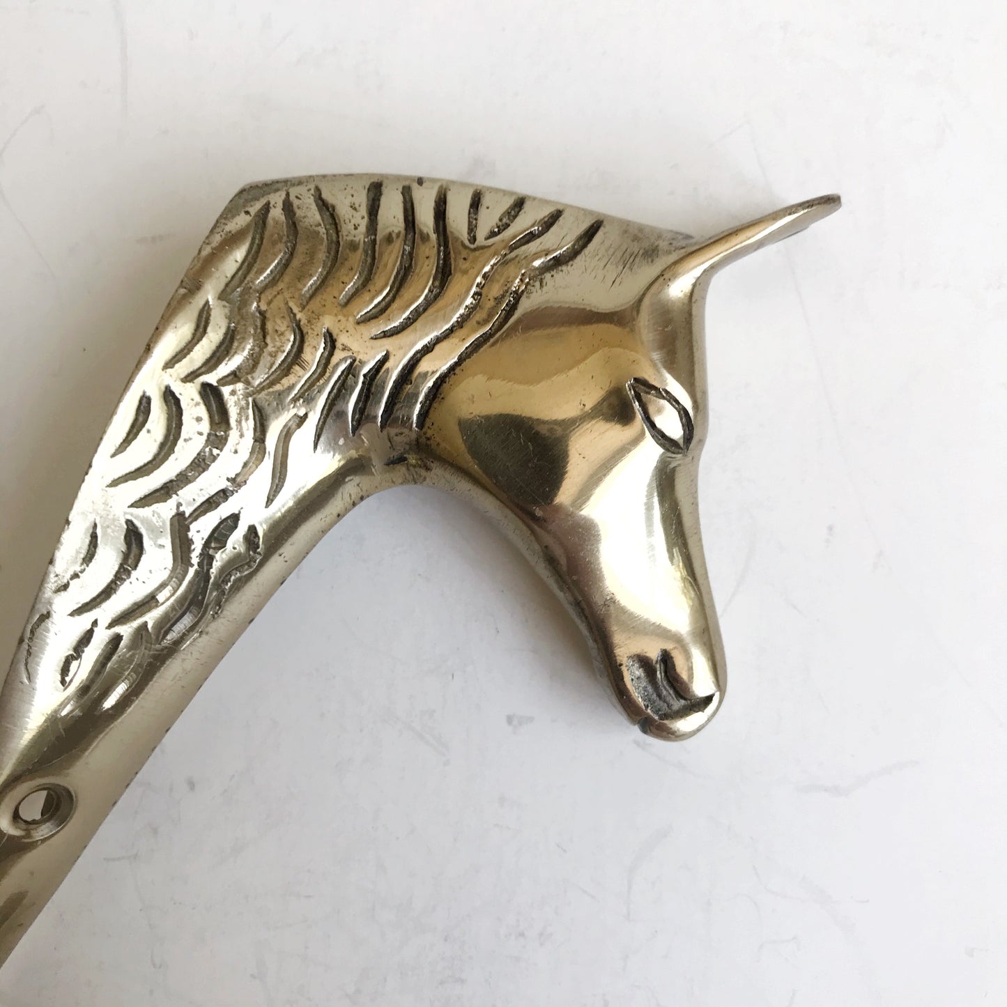 Vintage Brass Horse Wall Hook