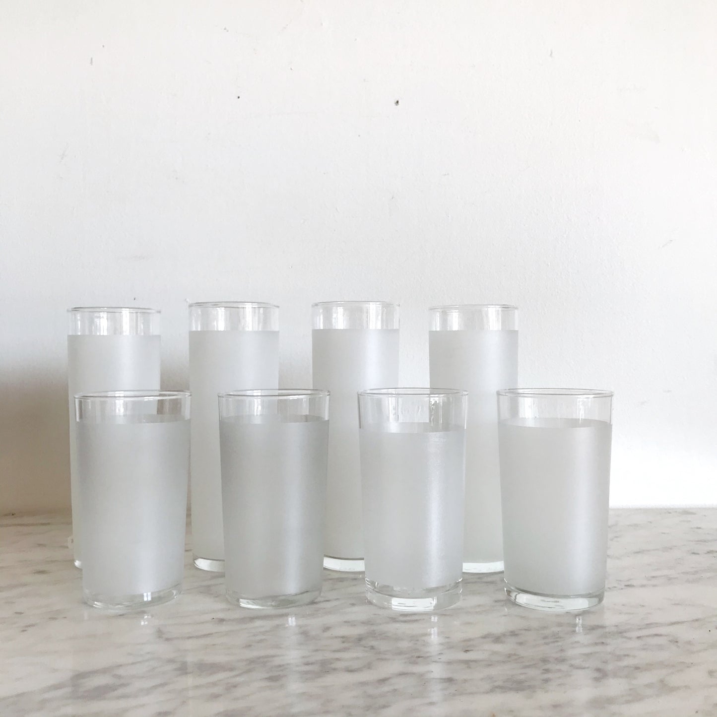 Set of 4 Medium Frosted Glasses