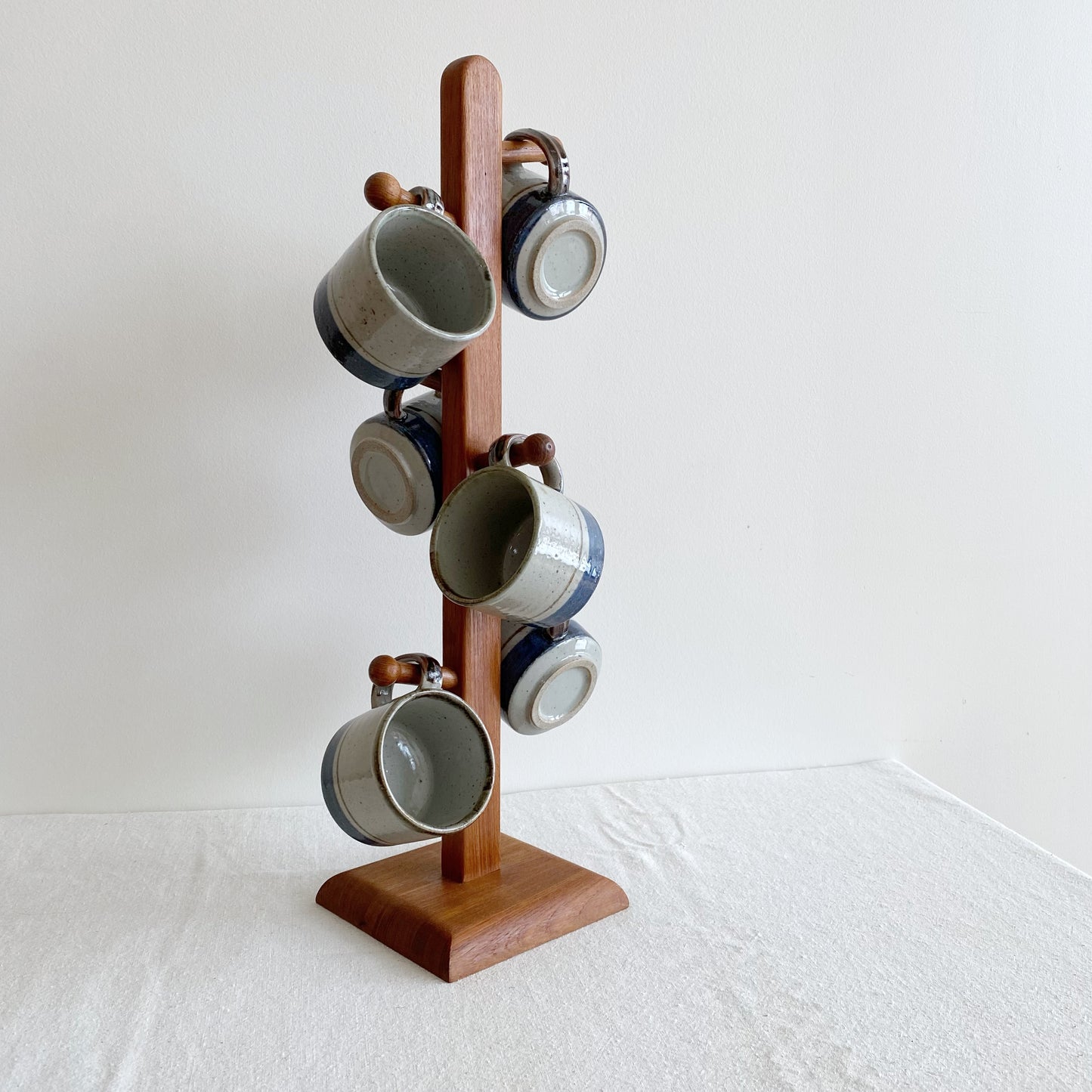 Vintage Teak Organizer / Mug Holder