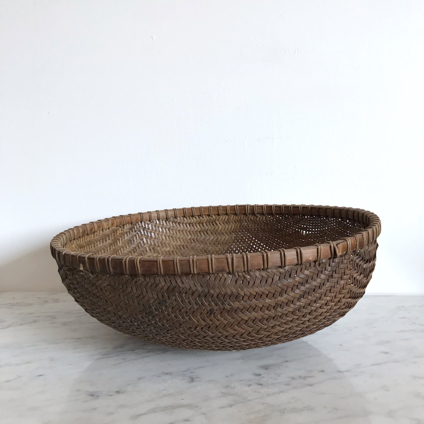 XL Vintage Winnowing Basket, 17”