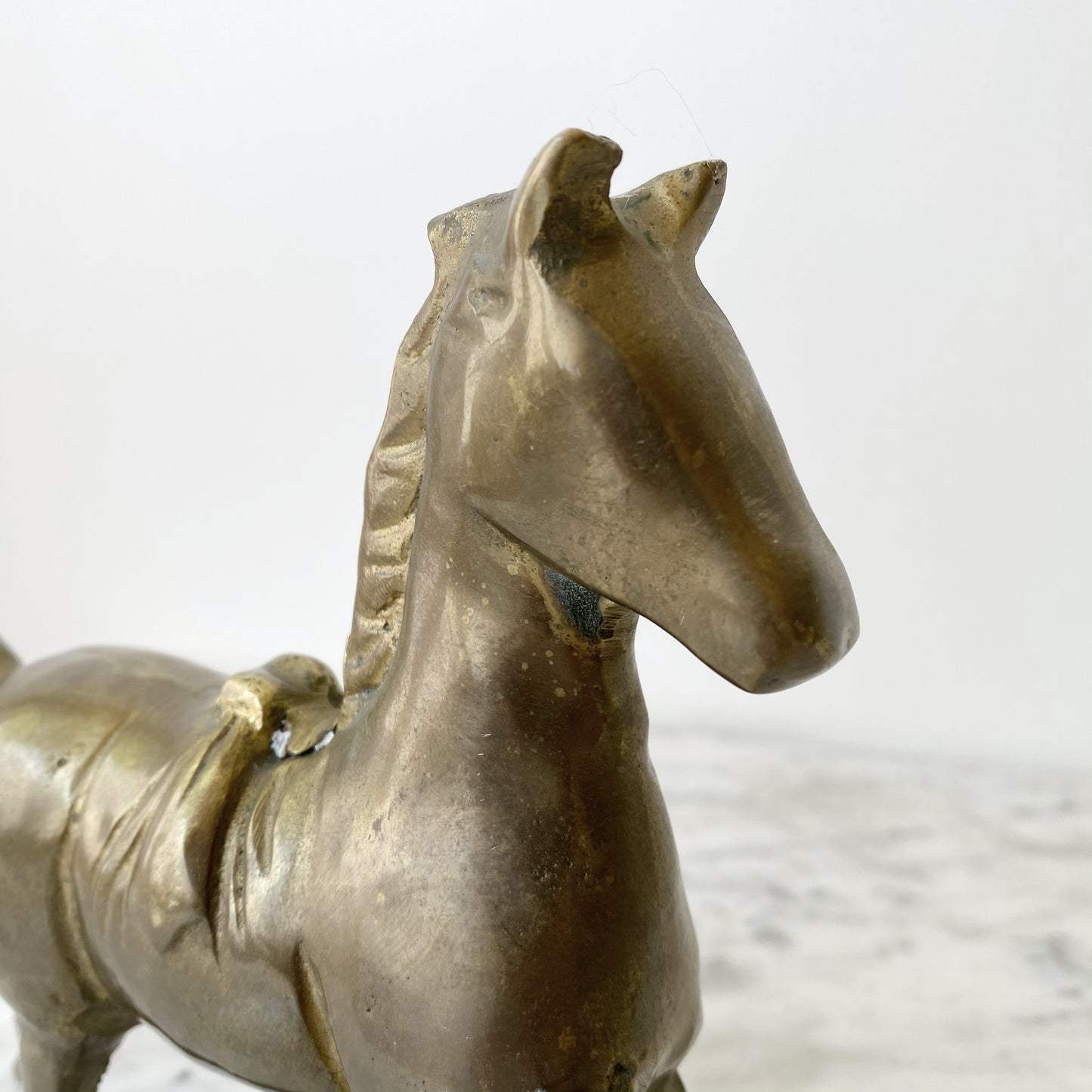 Vintage Brass Horse Statue