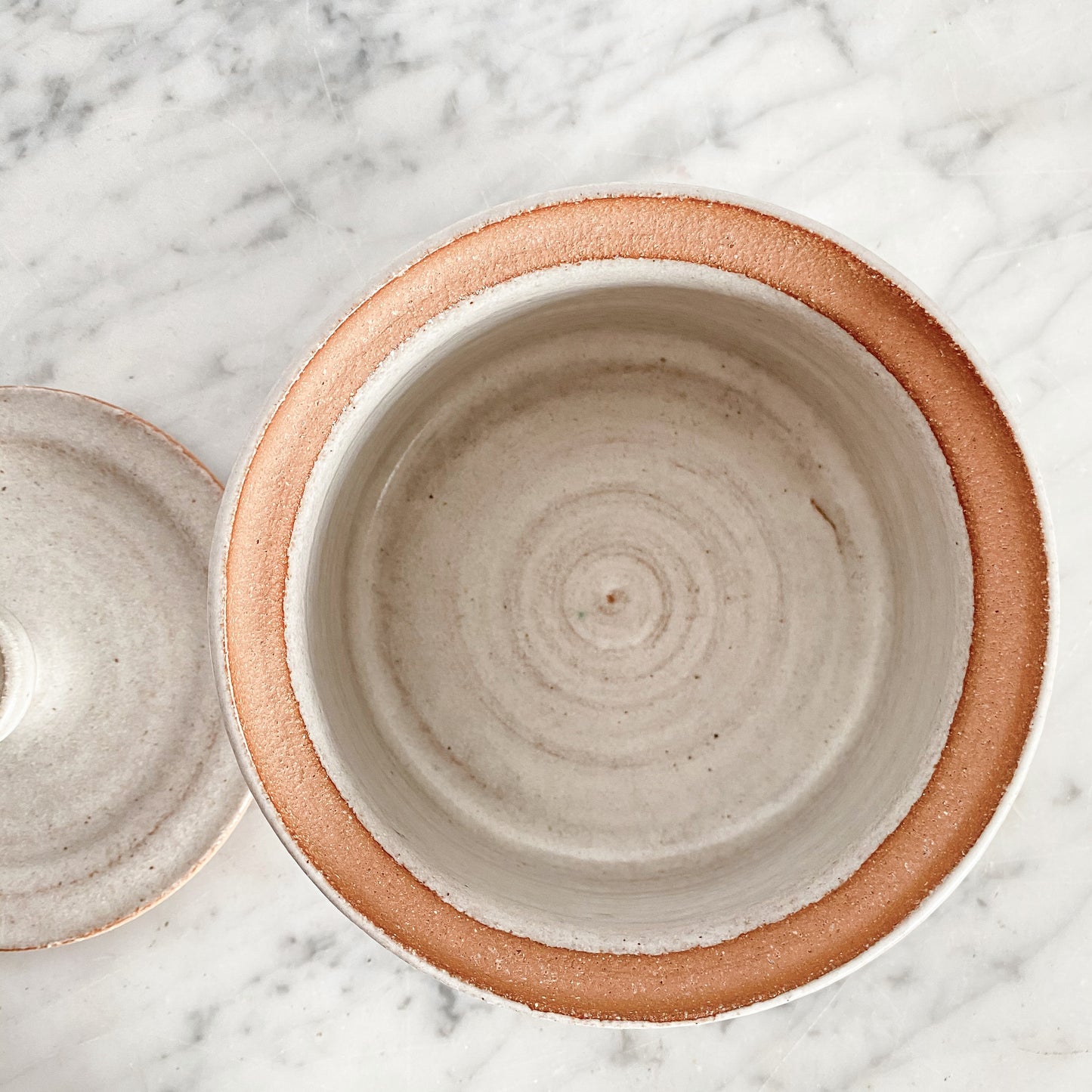 Ceramic Lidded Container w/ Spoon Slot