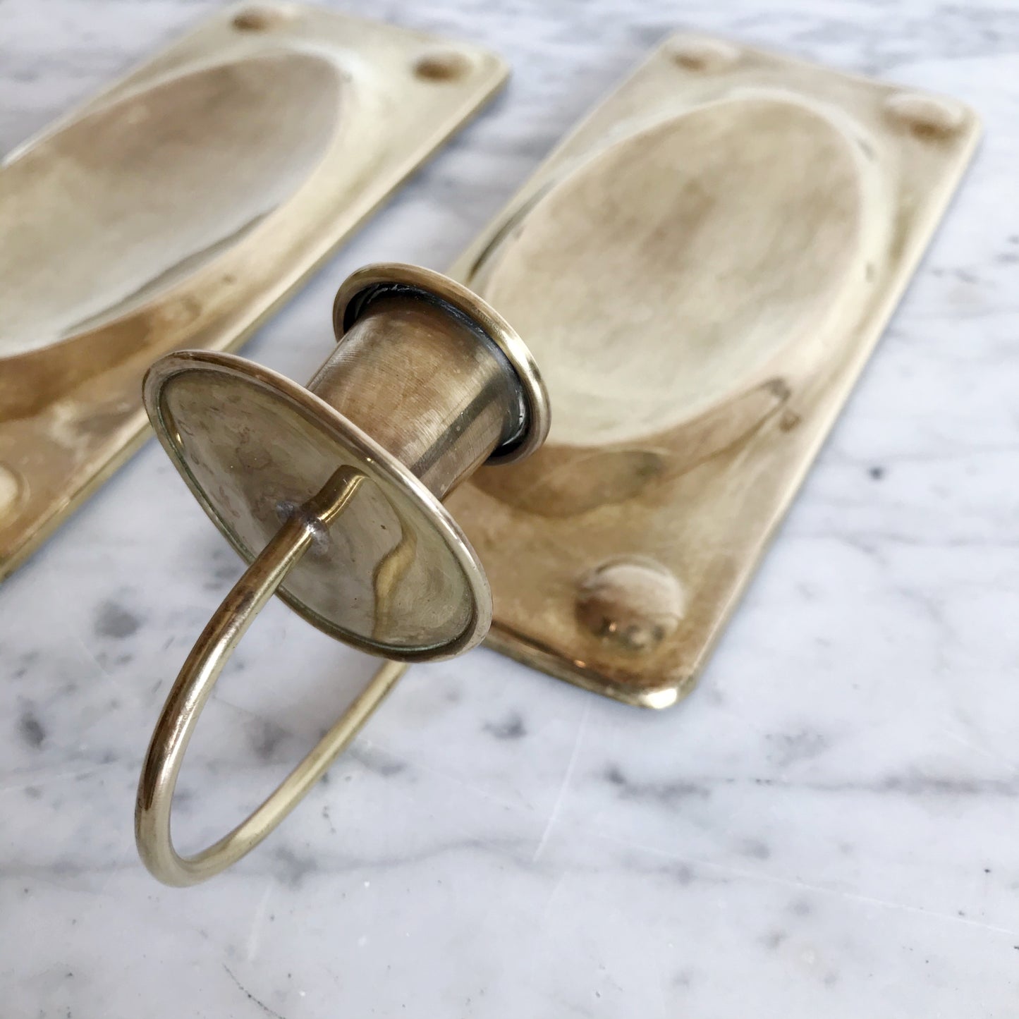 Pair of Vintage Golden Candle Sconces