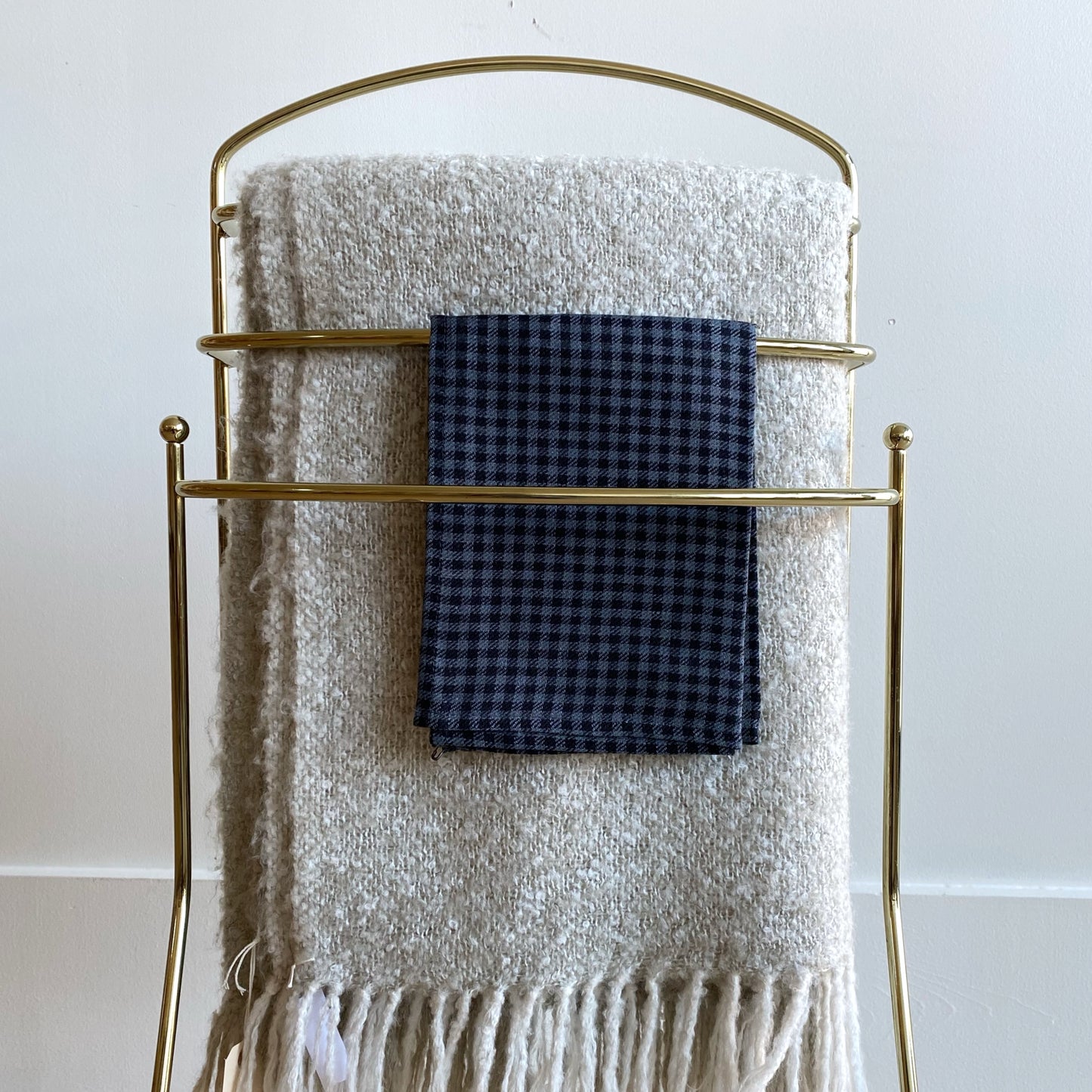 X-Large Vintage Gold Towel Stand