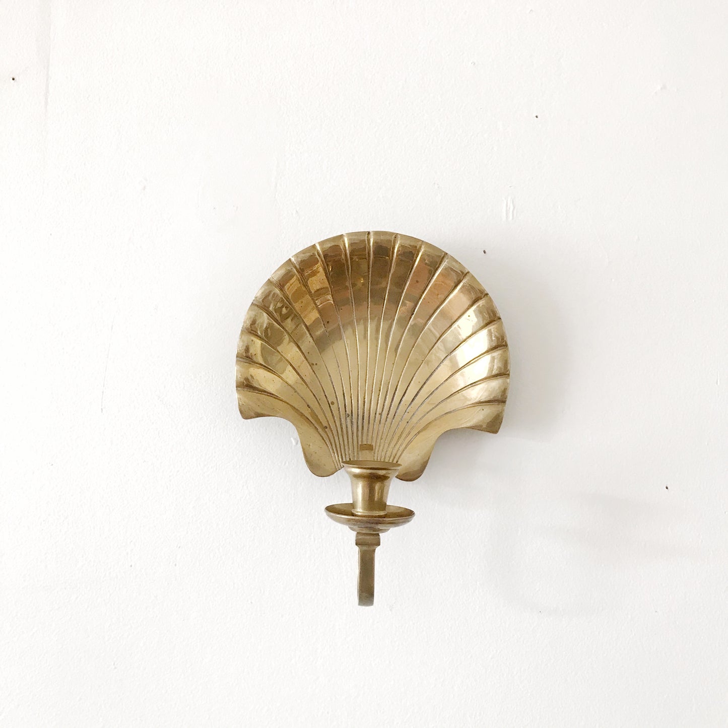 Vintage Brass Seashell Sconce