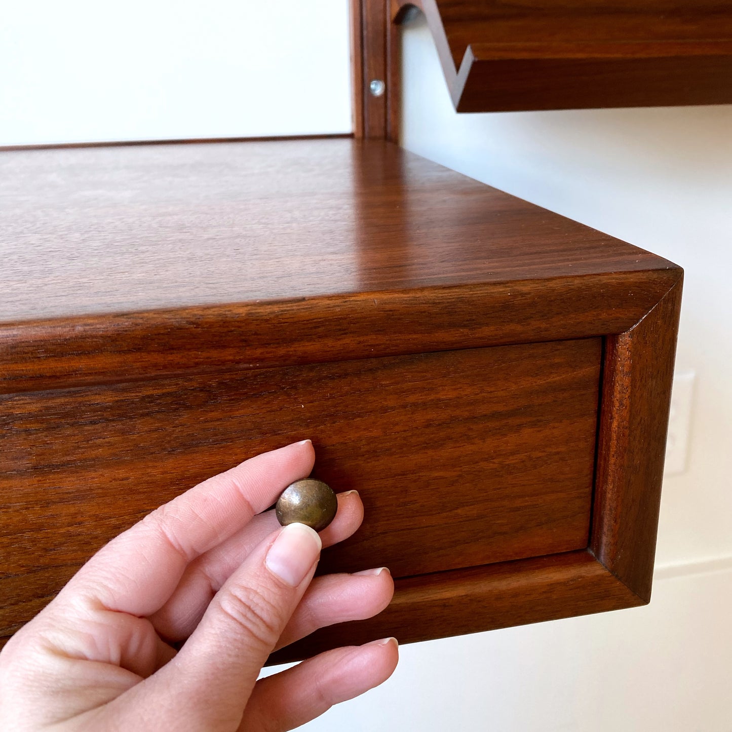 Vintage Mid Century Double Bay Wall Unit