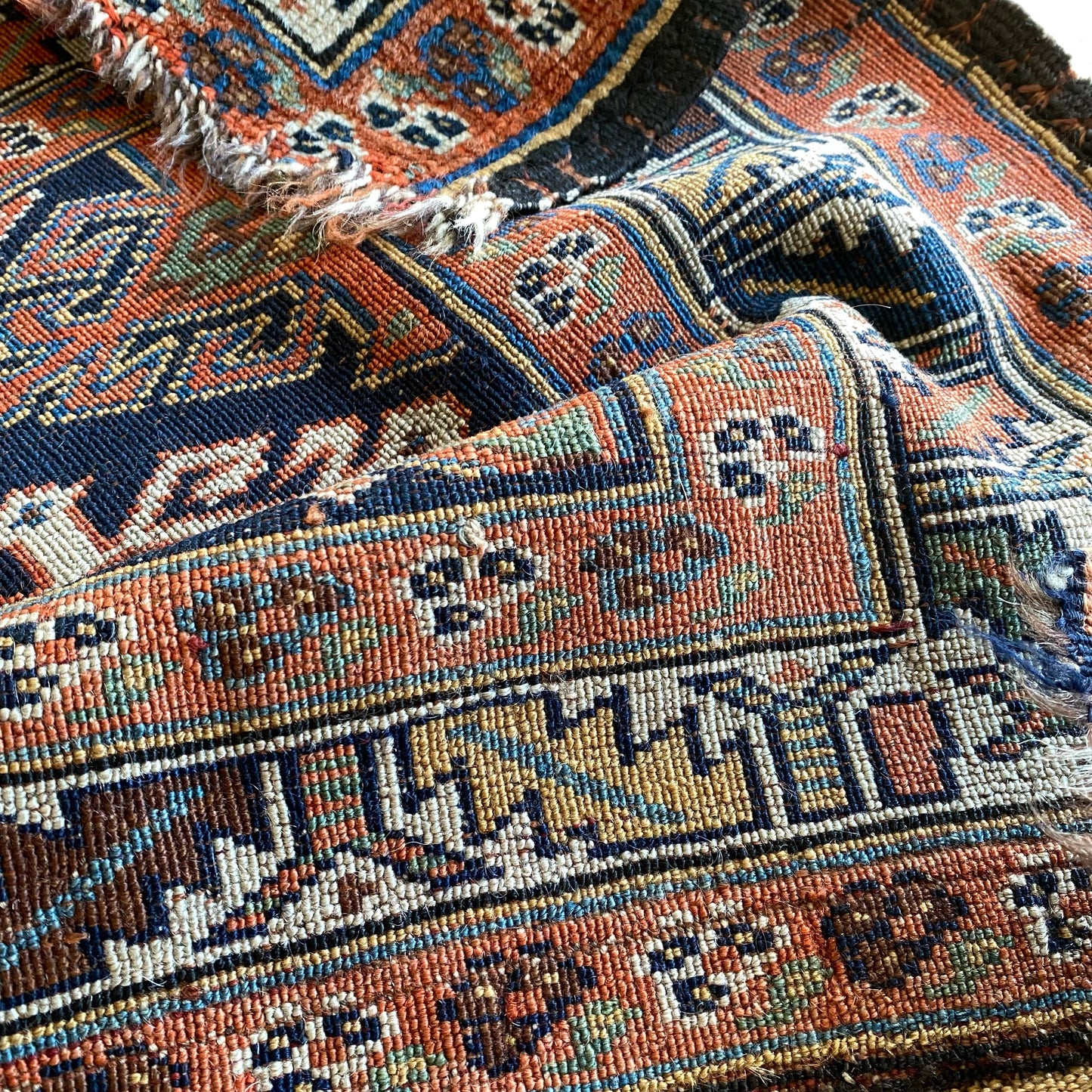 Antique Persian Hand-knotted Rug Mat / Textile