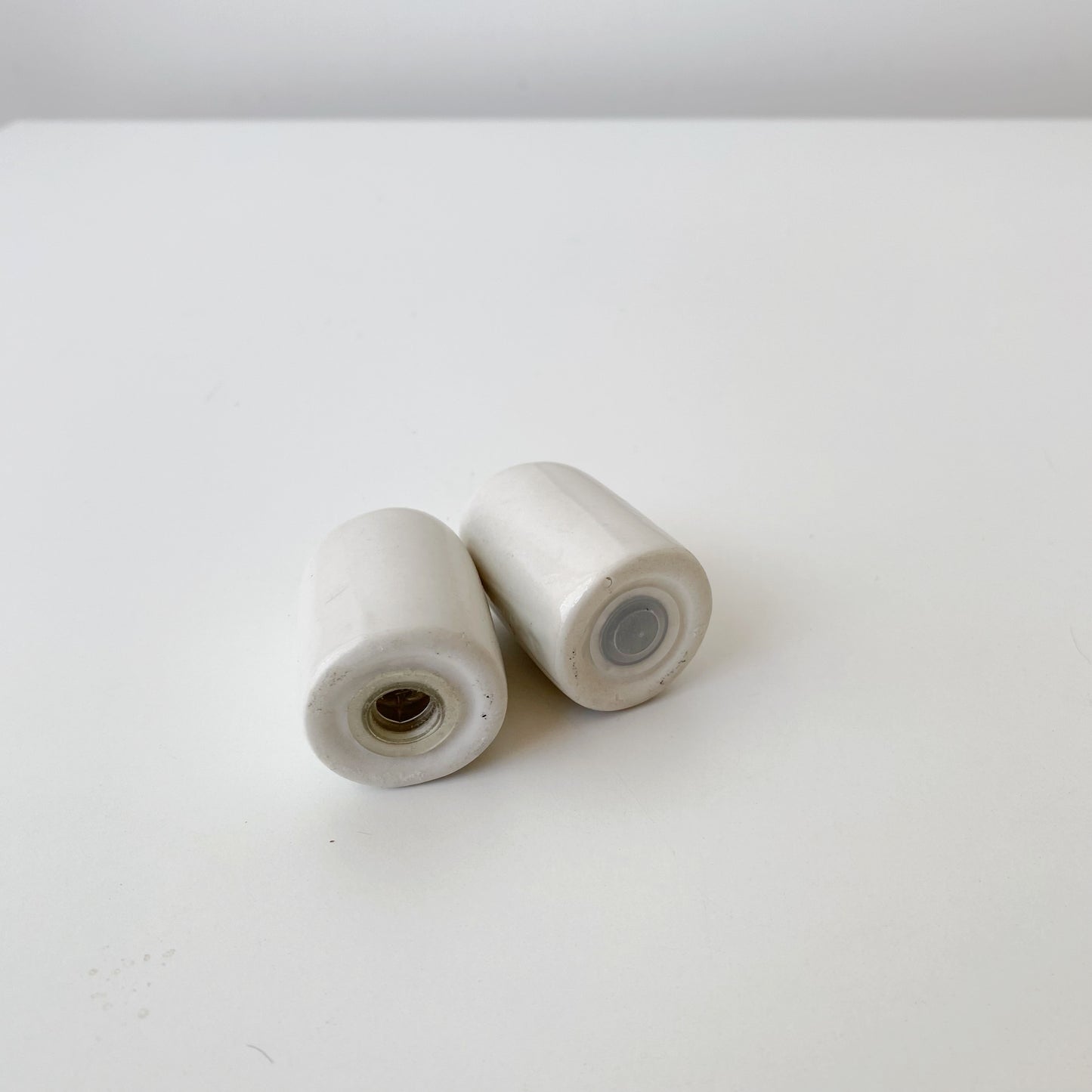 Itty-Bitty Vintage Stoneware Salt + Pepper Set