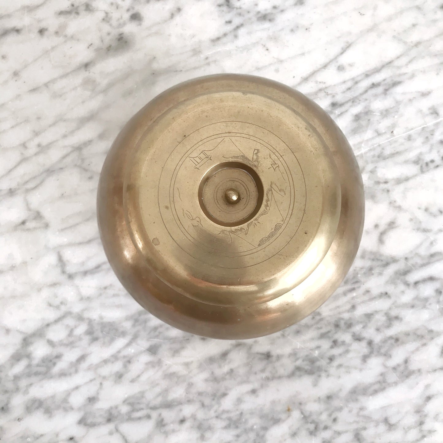Heavy Vintage Brass Container