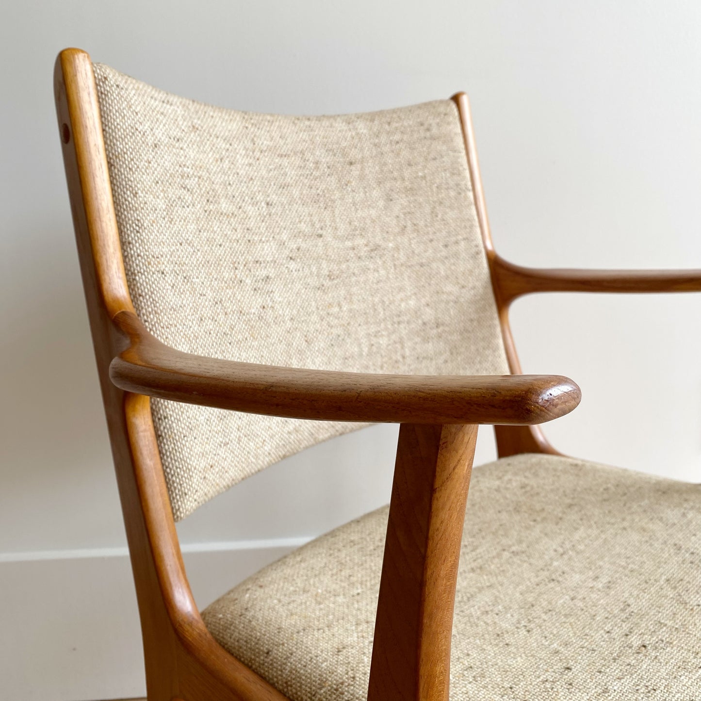 Set of 4 Vintage Upholstered Teak Dining Chairs