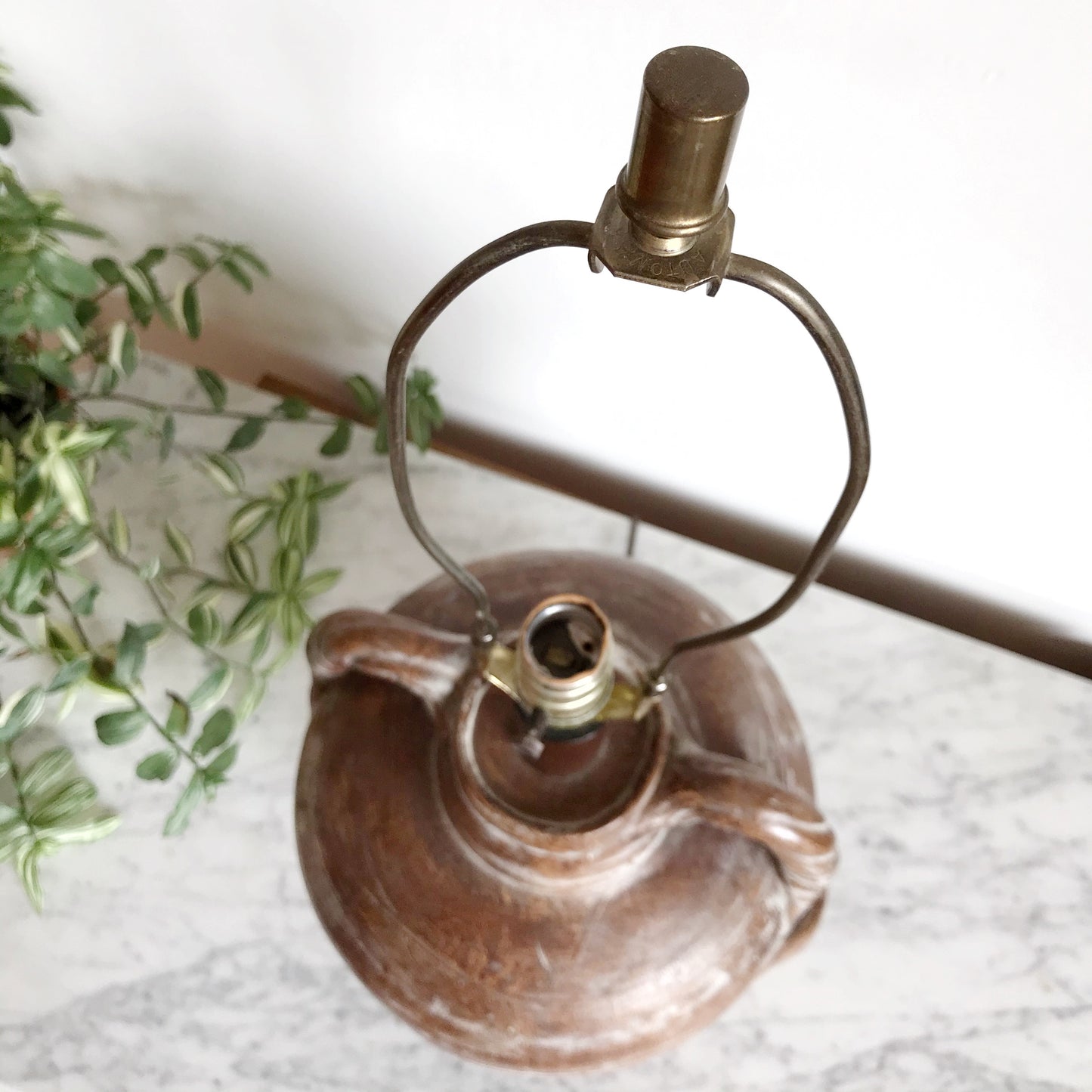 Large Vintage Ceramic “Olive Jar” Table Lamp