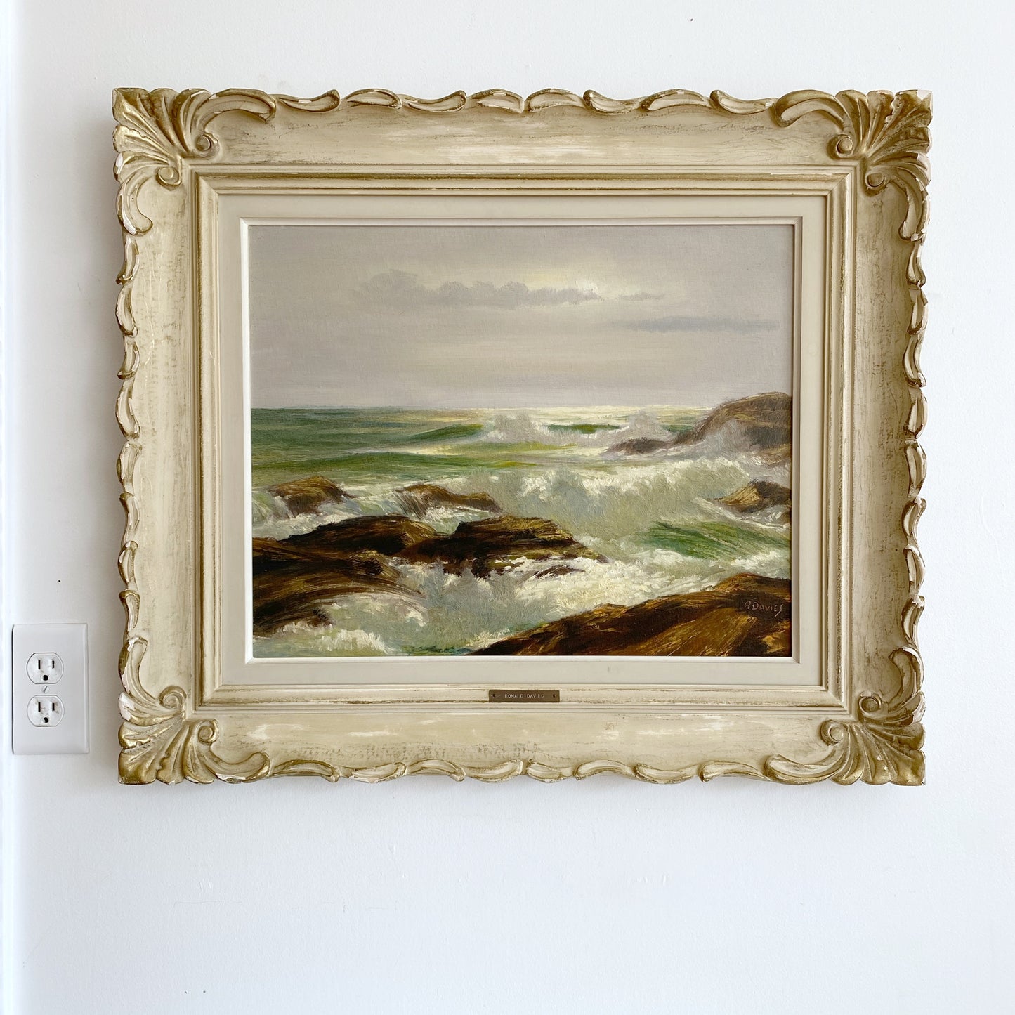 Large Original Seascape Painting by Ronald Davies (24 x 28)