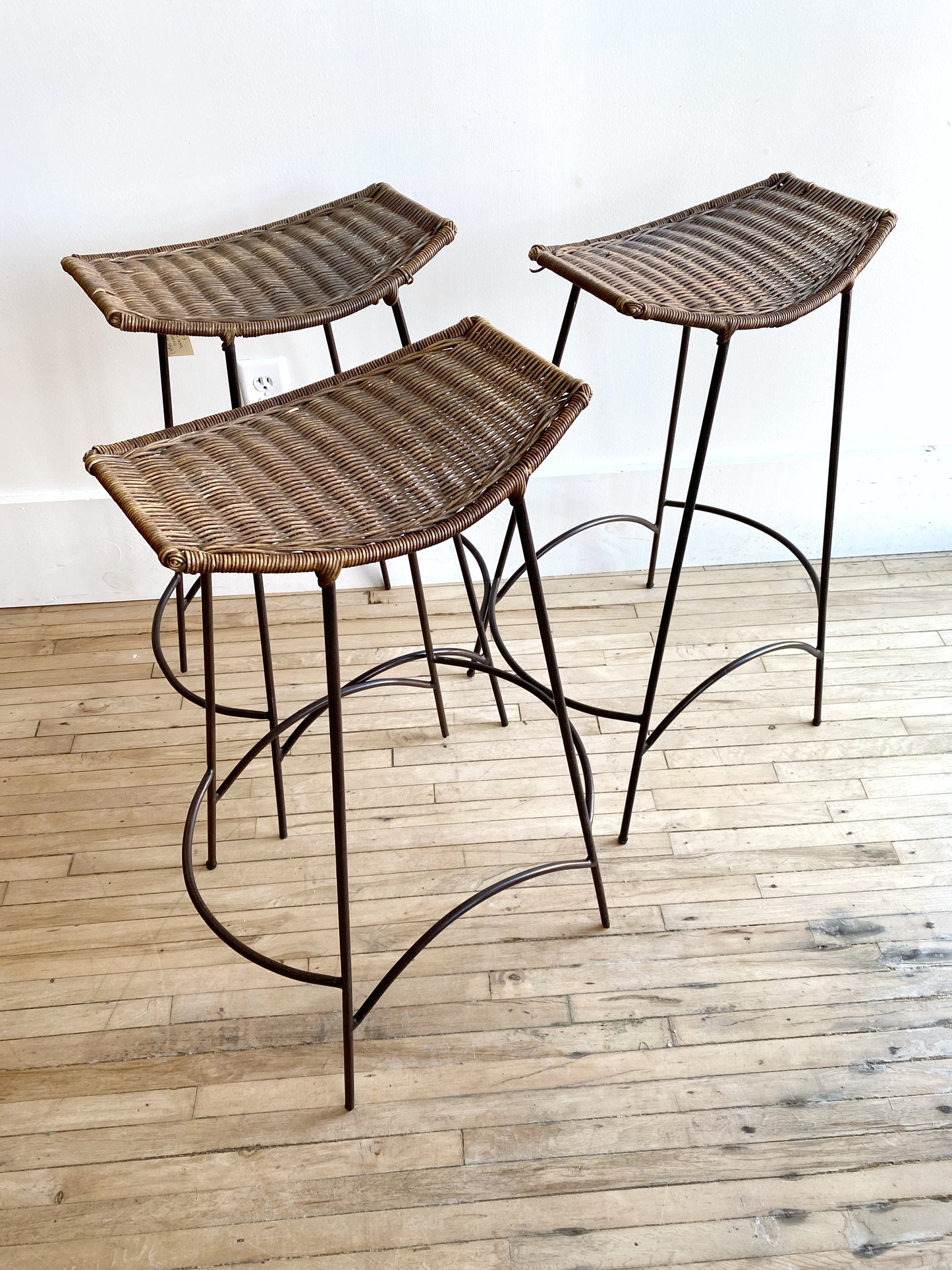 S/3 Arthur Umanoff Style Bar Stools