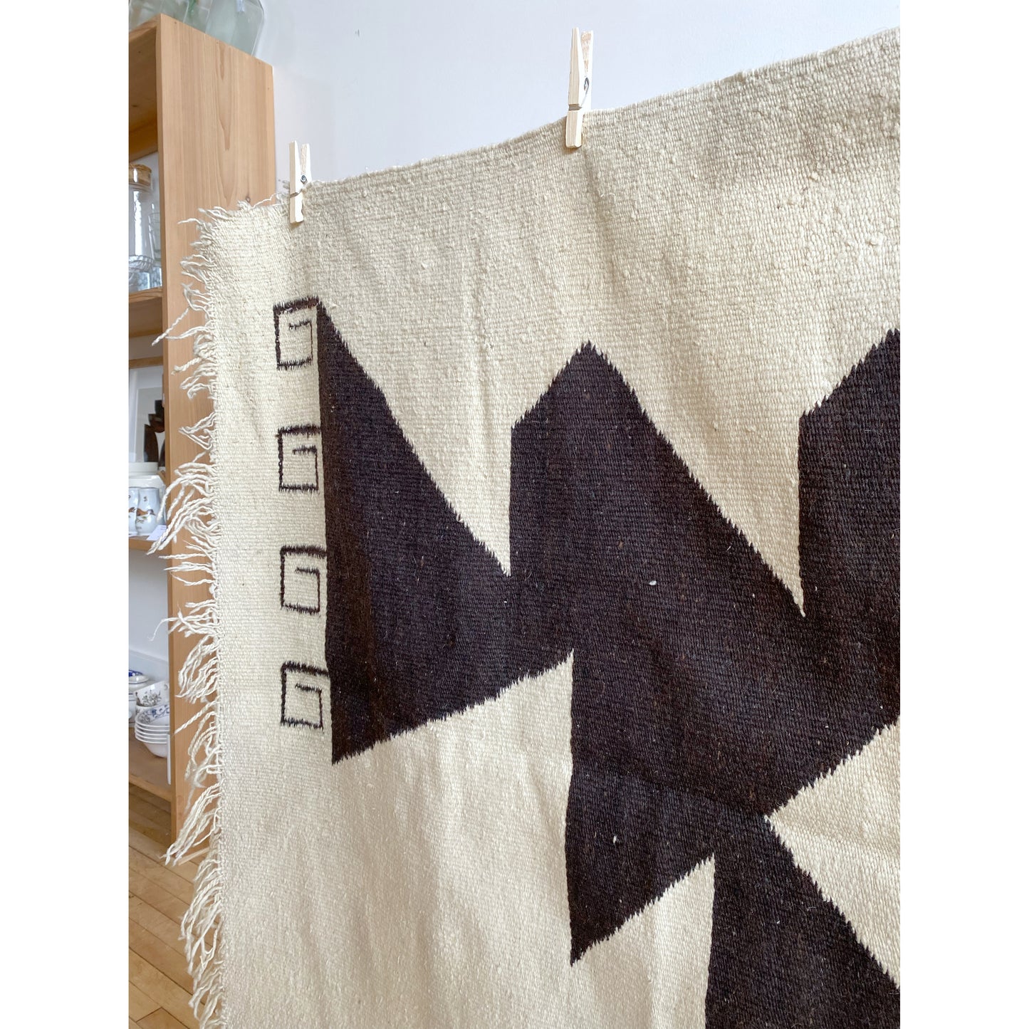 Vintage Handwoven Wool Tapestry / Wall Hanging
