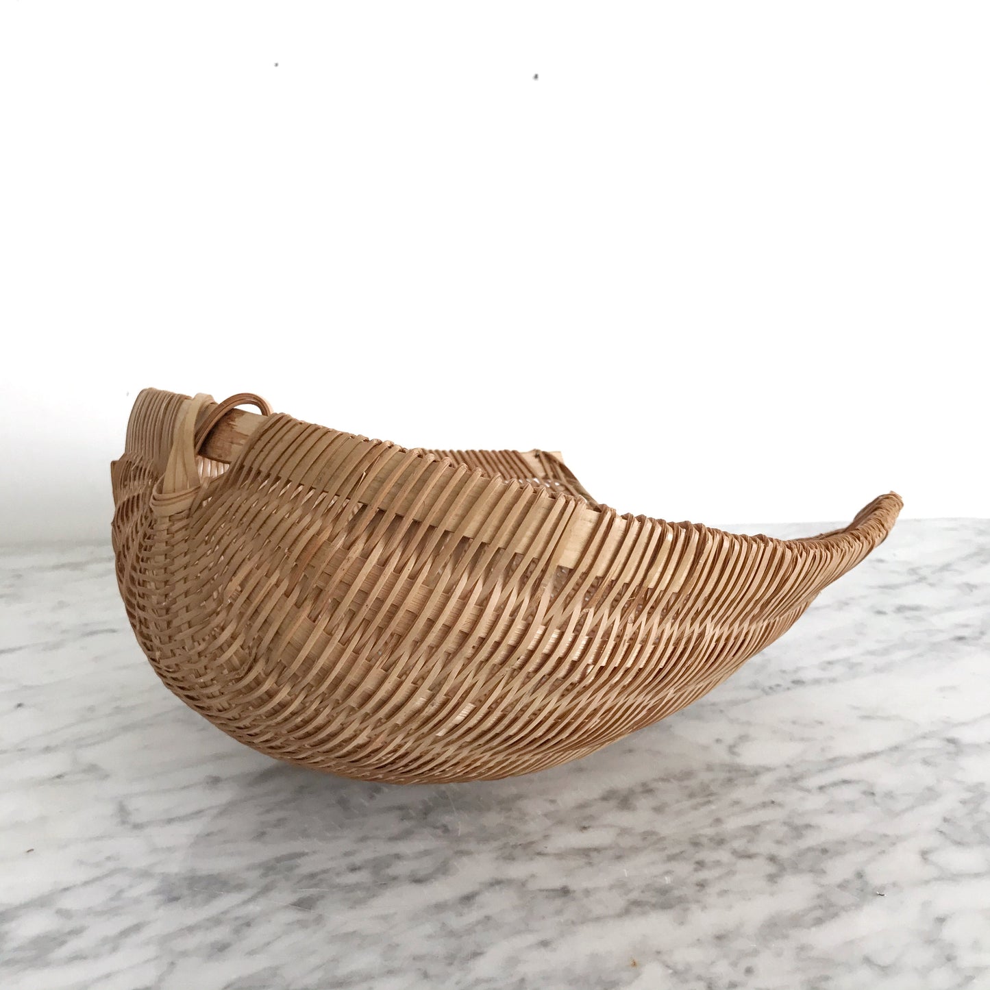 Vintage Woven Wicker Grain Scoop
