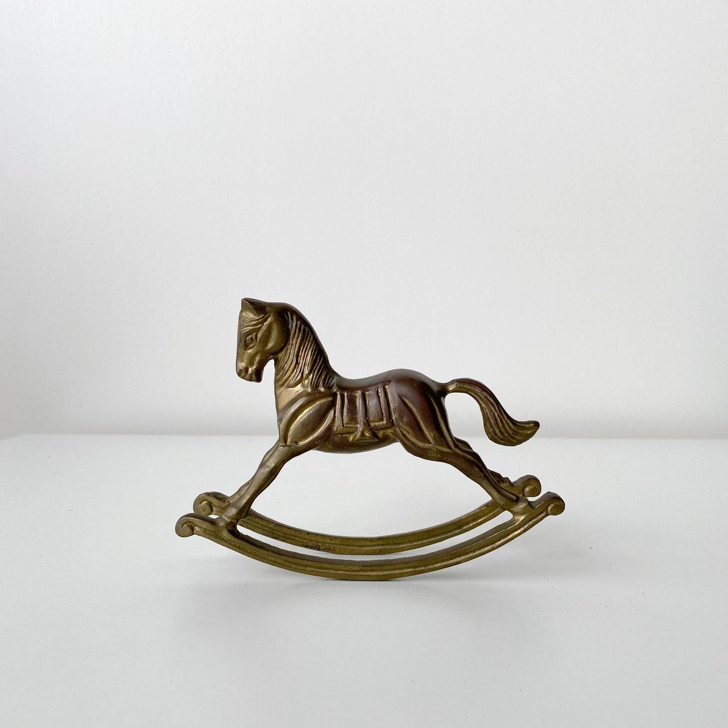 Vintage Brass Rocking Horse
