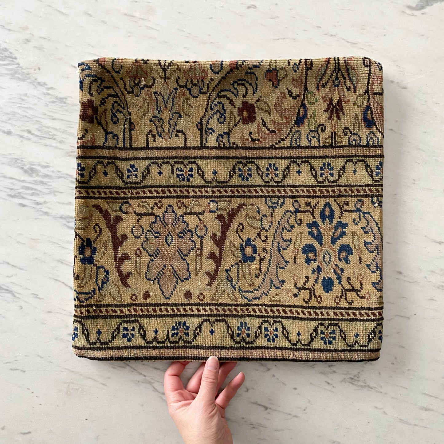 Turkish Hand-knotted Pillow Cover (16” x 16”)