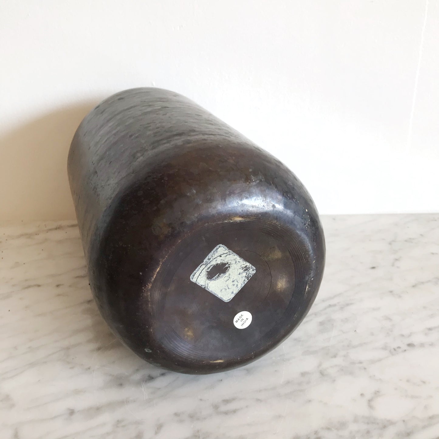 XL Vintage Hammered Bronze Vase