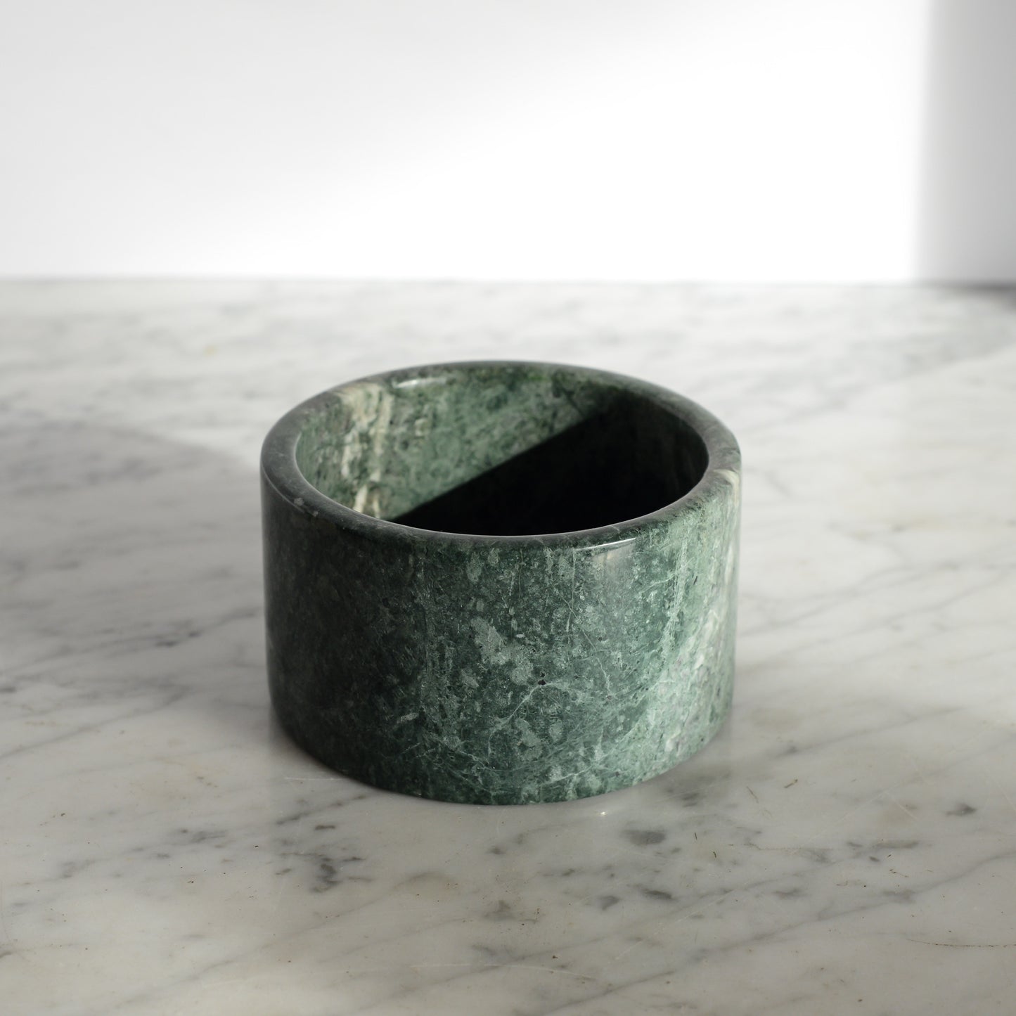 Vintage Green Marble Bottle Holder / Catchall