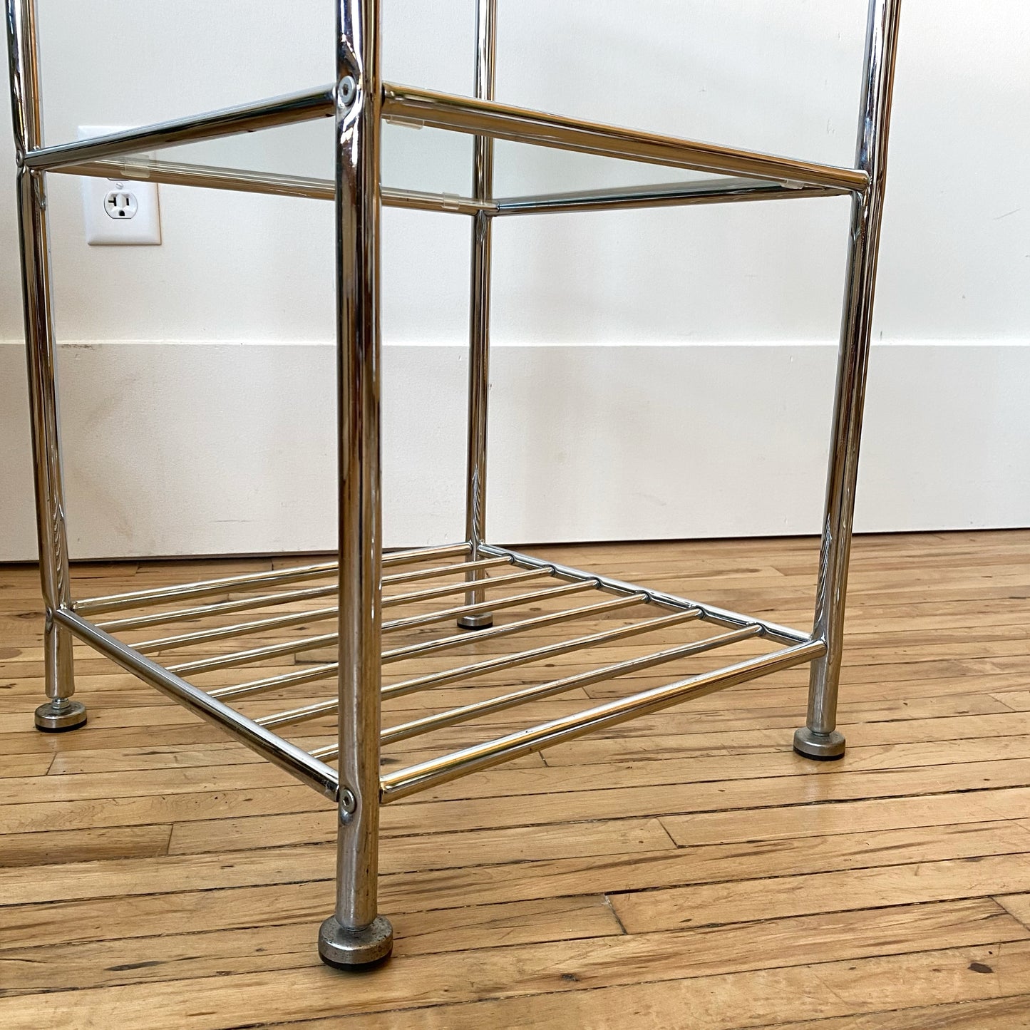 Chrome + Glass 3-tier Shelf / Plant Stand