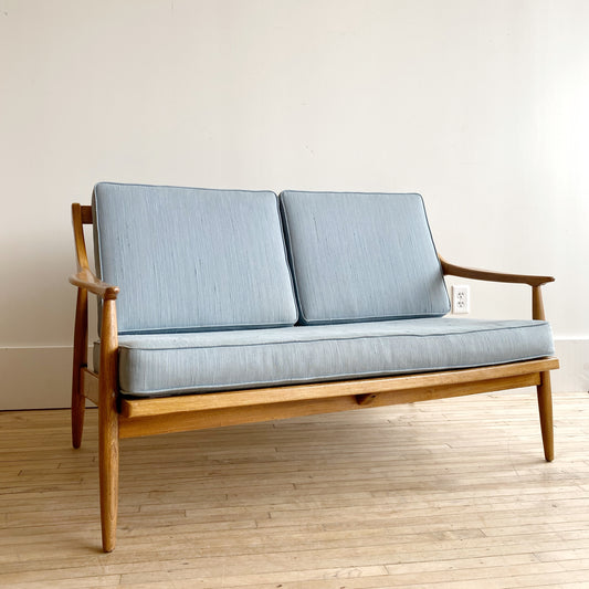1950's Danish Modern Settee / Loveseat or Chairs, Choose