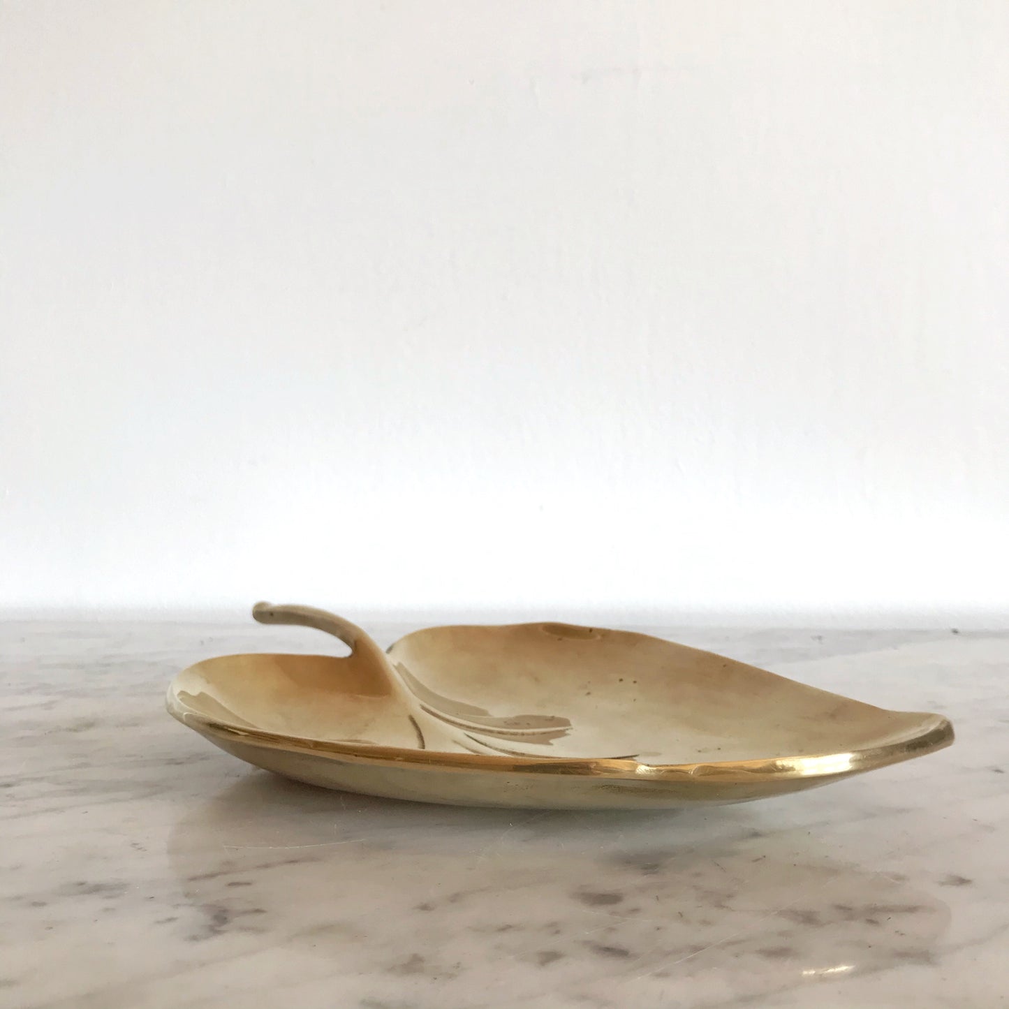 Vintage Brass Leaf Dish / Tray