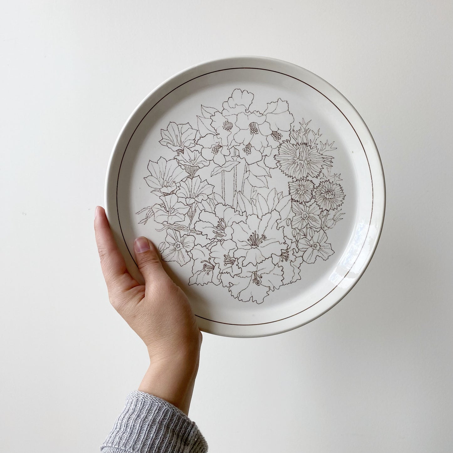 1970’s Vintage Floral Platter, 10.5”