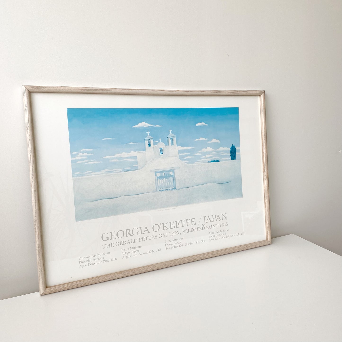 Vintage Framed Art Poster, Georgia O’Keeffe / Japan 1988 (37” x 26”)