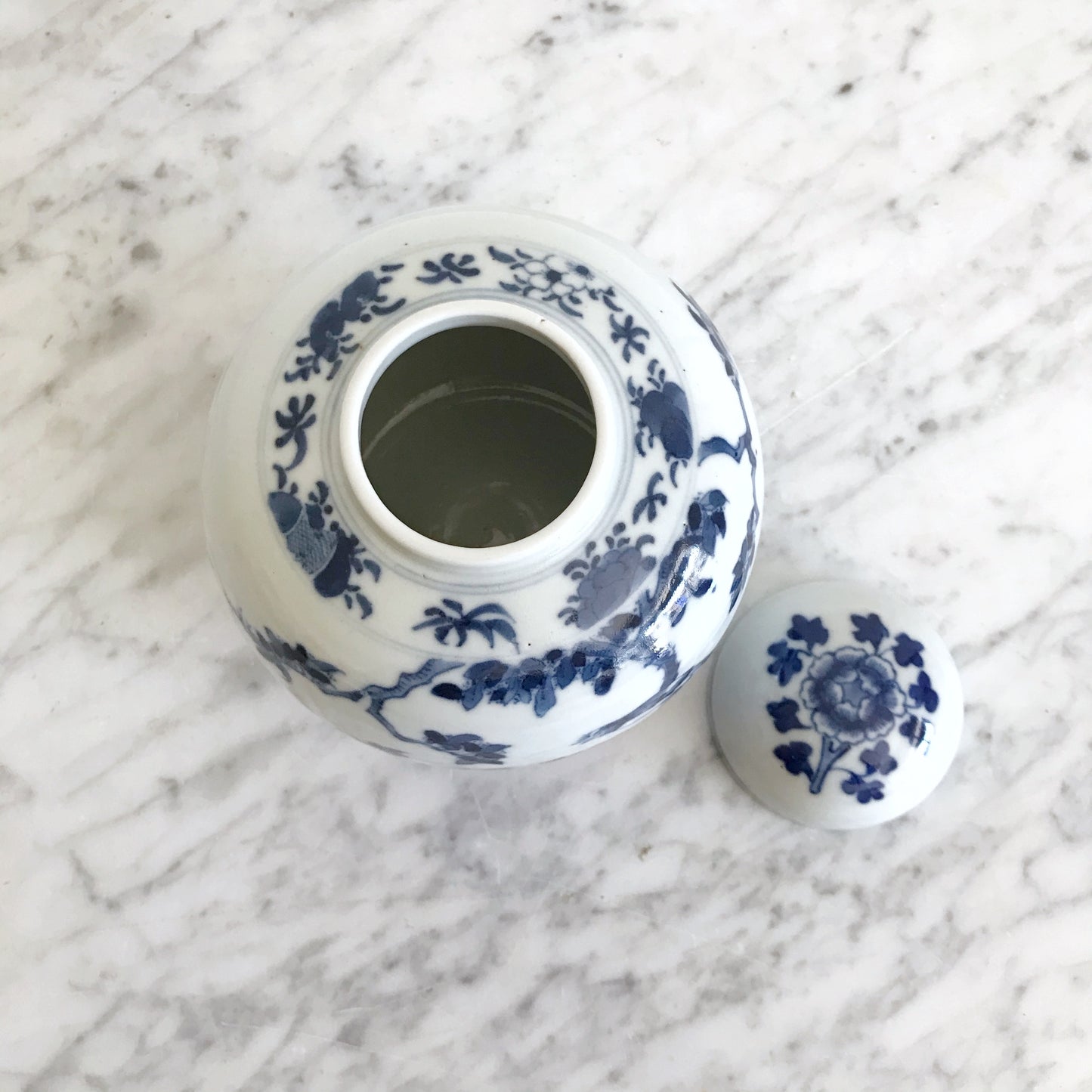 Vintage Porcelain Ginger Jar with Lid