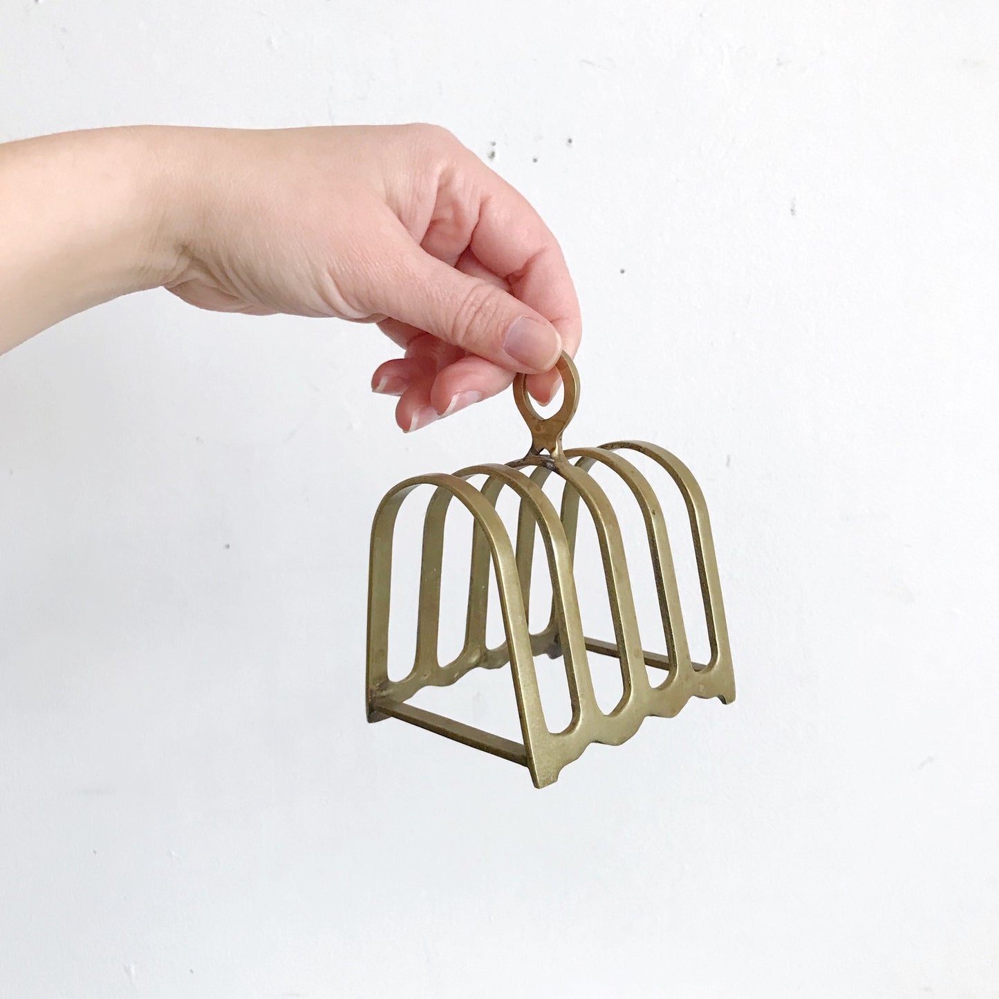Vintage Brass Letter Holder, Spade Handle