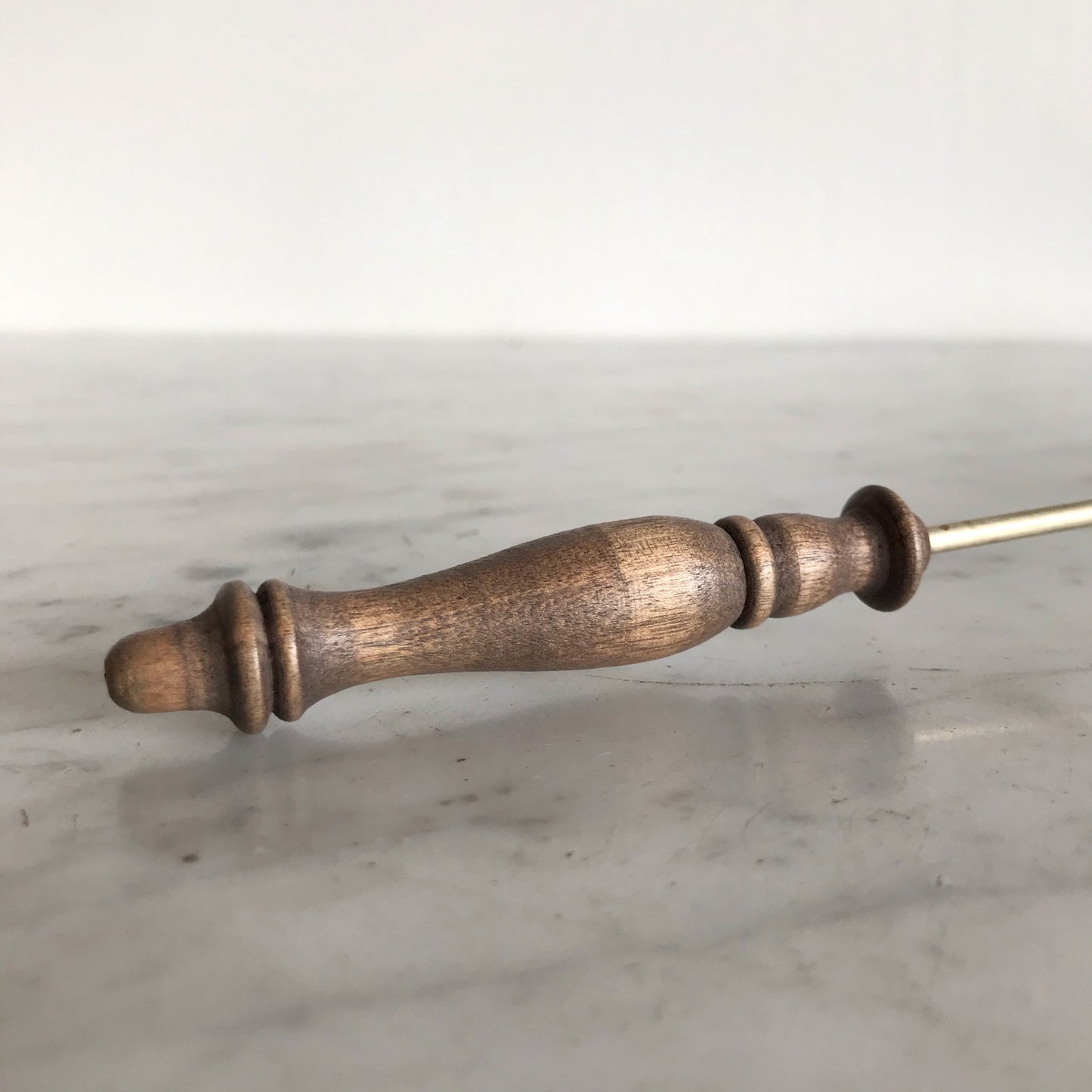 Vintage Silver & Wood Candle Snuffer