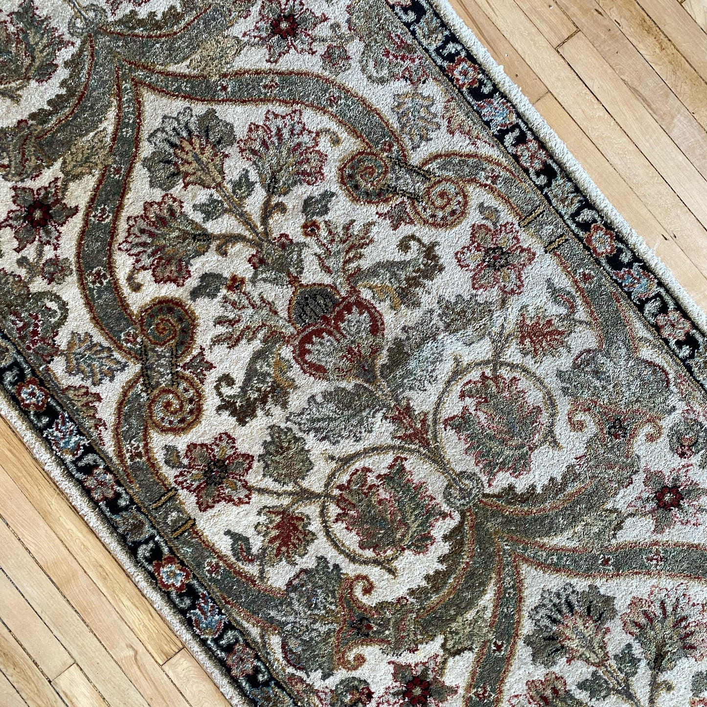 "SAGE" Vintage Hand-Knotted Runner (2'6" x 22')