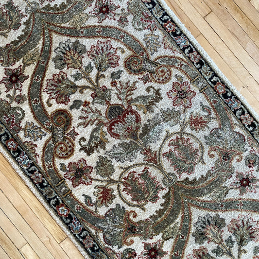 "SAGE" Vintage Hand-Knotted Runner (2'6" x 22')