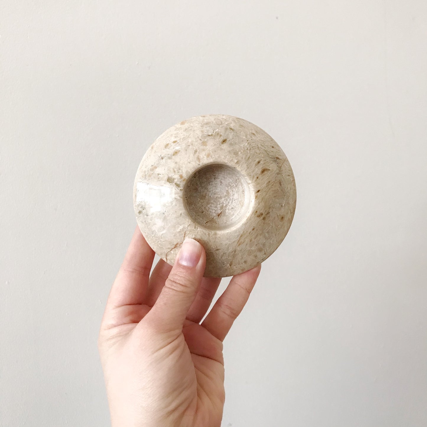 Pair of Minimal Marble Tea Light Holders