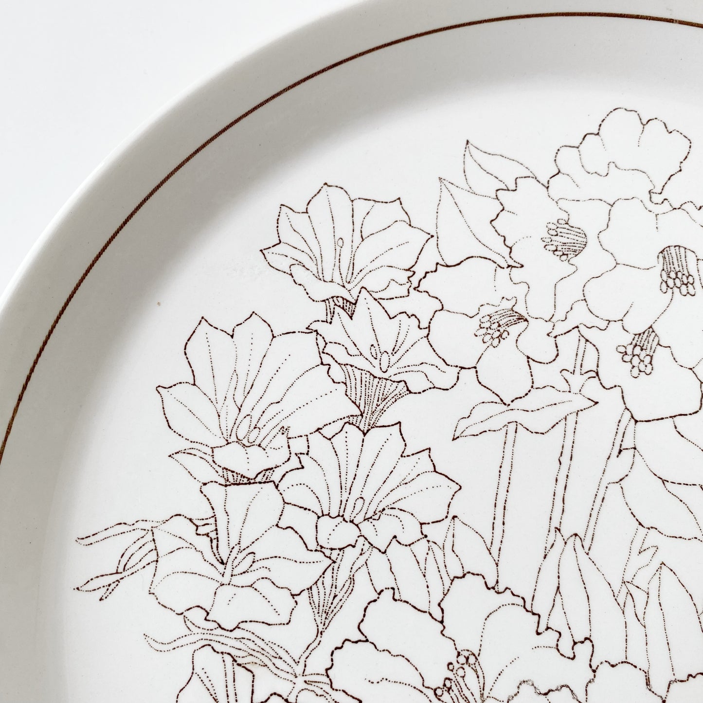 1970’s Vintage Floral Platter, 10.5”