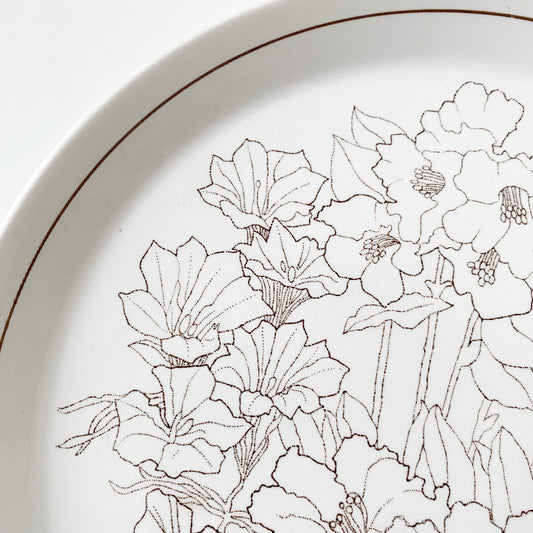 1970’s Vintage Floral Platter, 10.5”