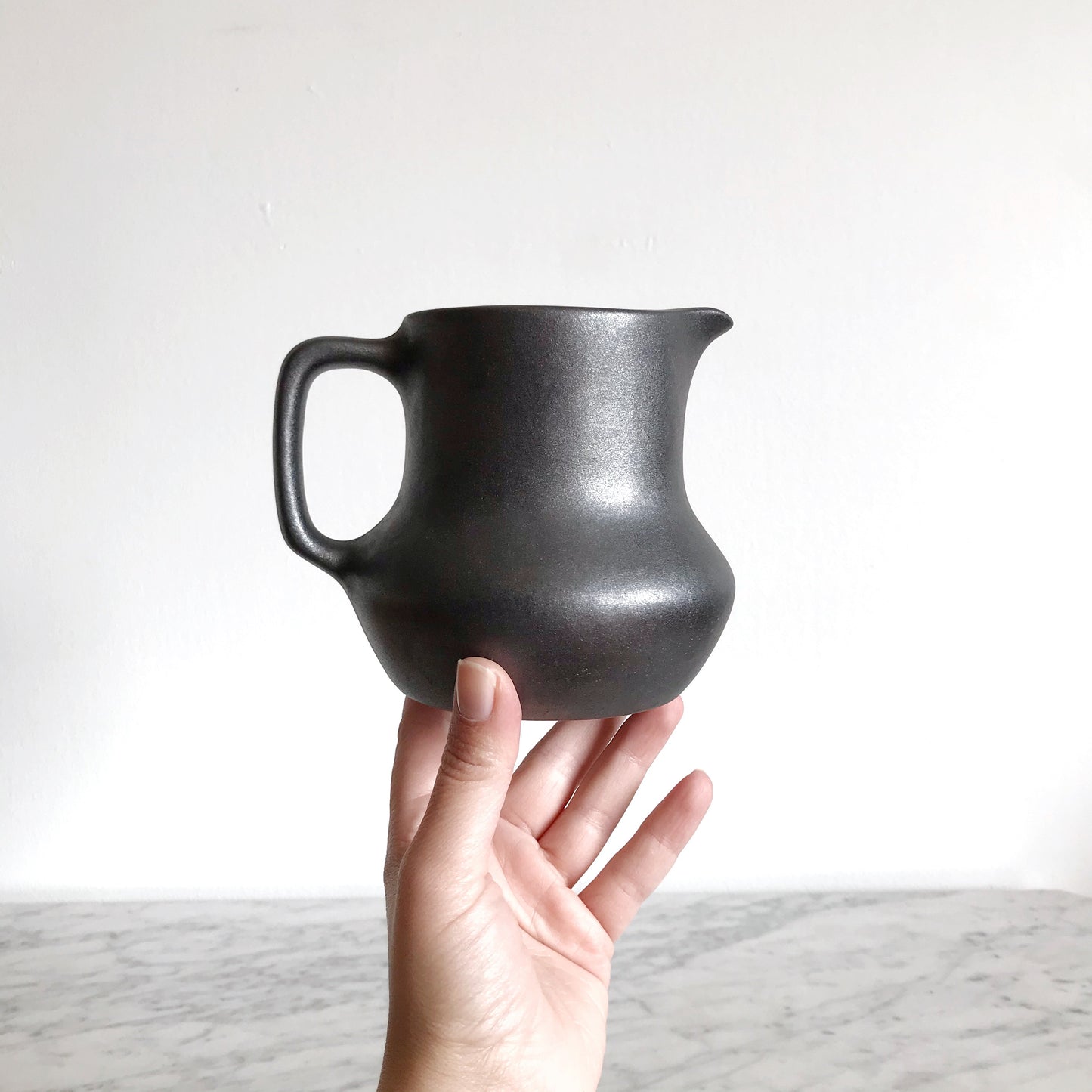 Vintage Ceramic Pitcher, Graphite