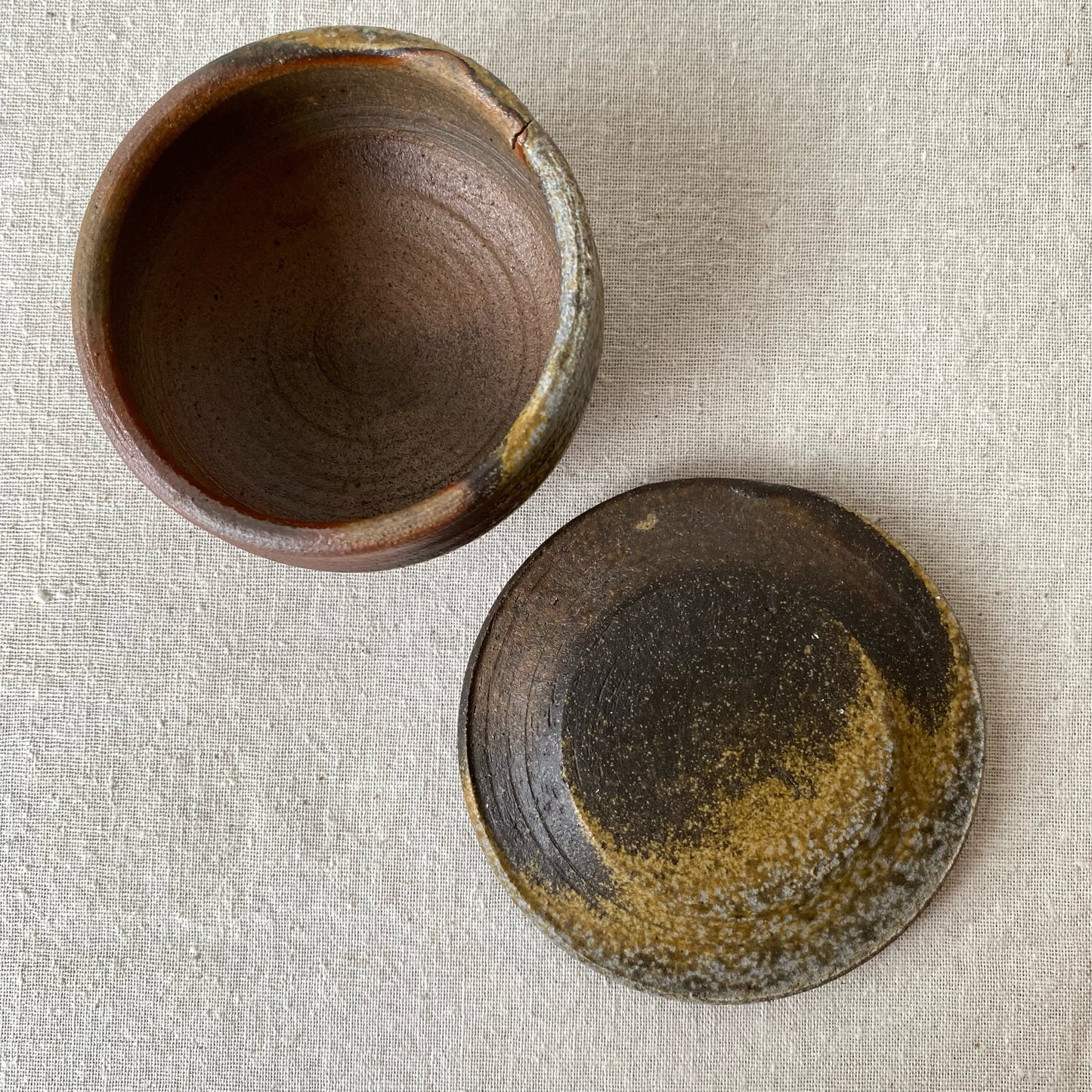 Vintage Lidded Stoneware Container