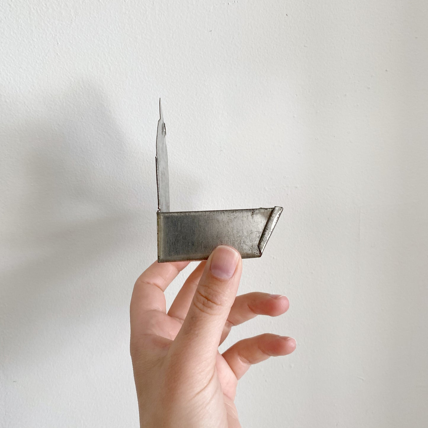 Small Vintage Metal Match Holder