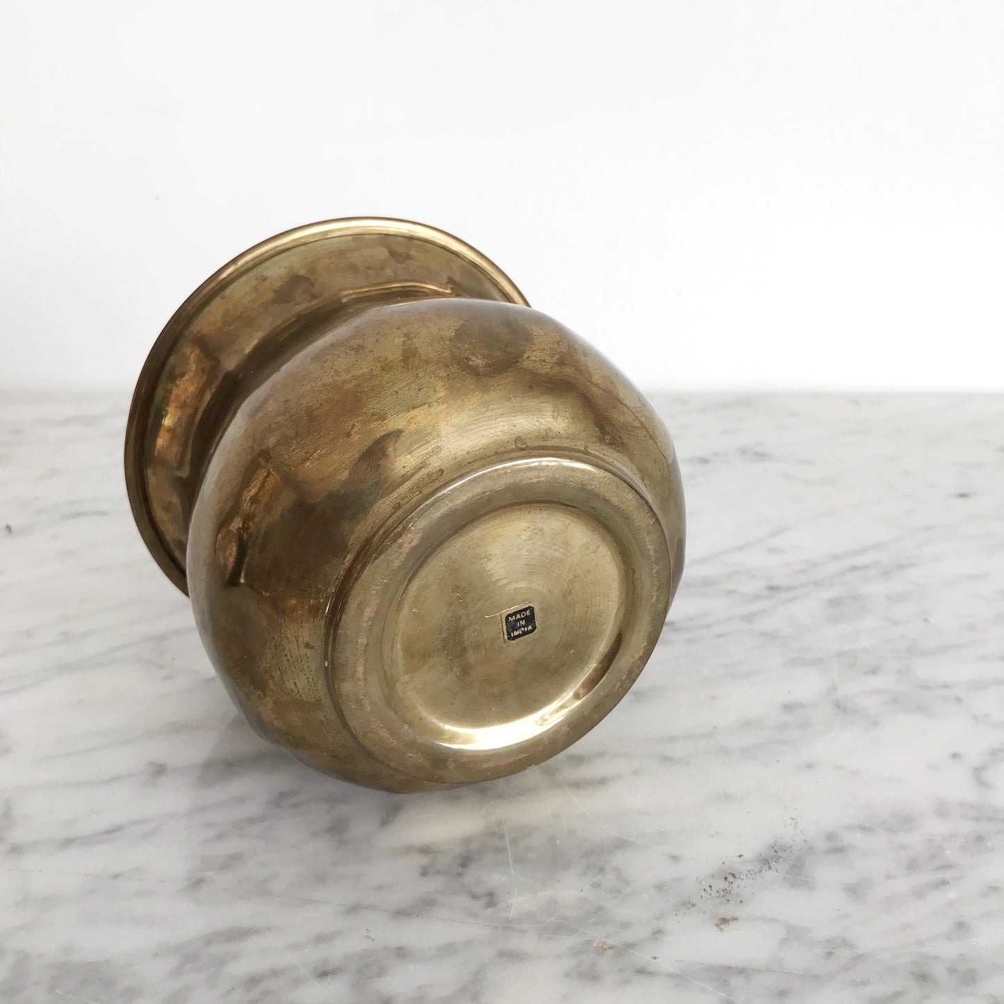 Small Vintage Brass Planter
